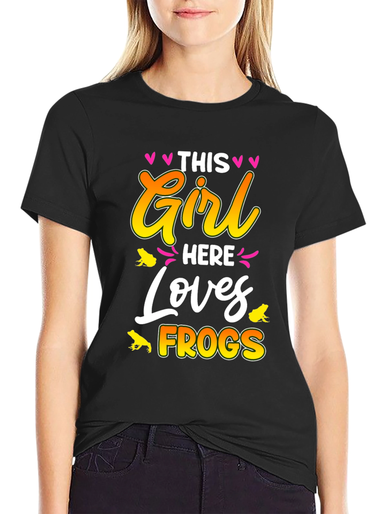 This Girl Loves Frogs Graphic T-Shirt
