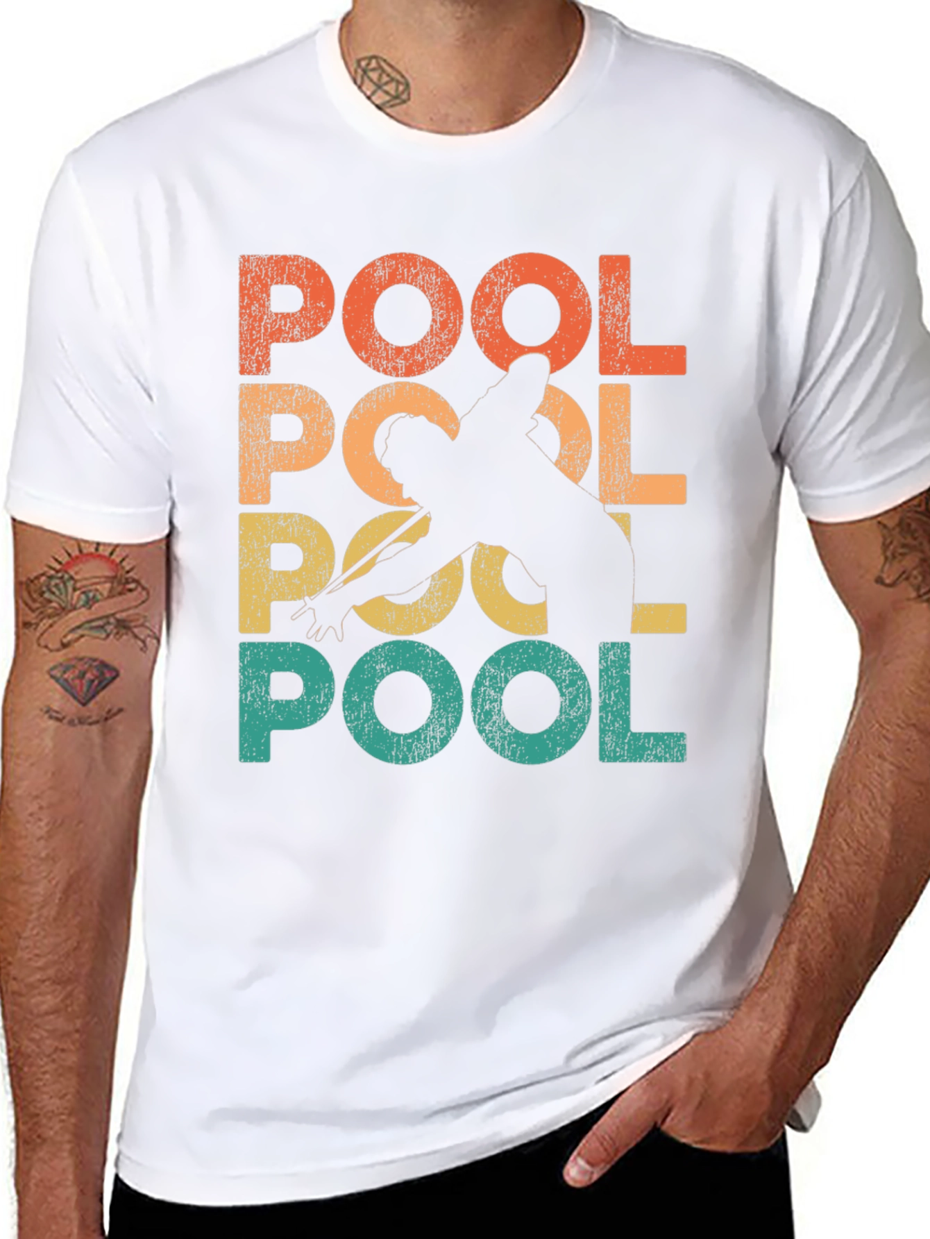Retro Pool Player Graphic Tee
