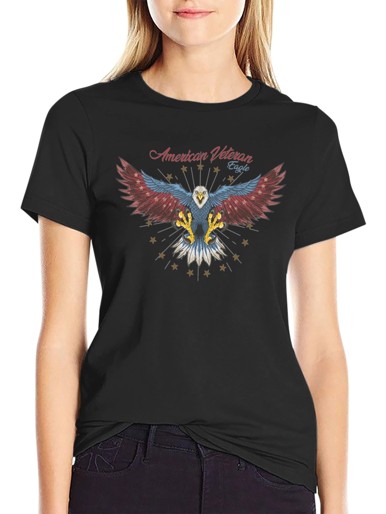 American Veteran Eagle Graphic T-Shirt