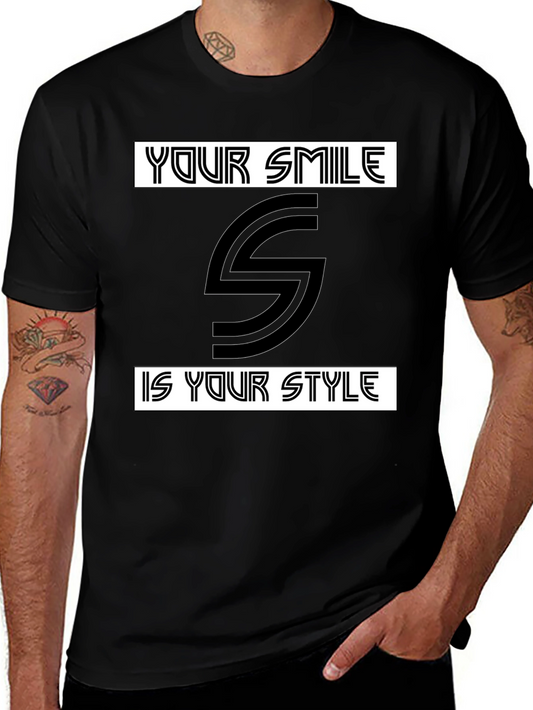 Smile Style Black Graphic Tee