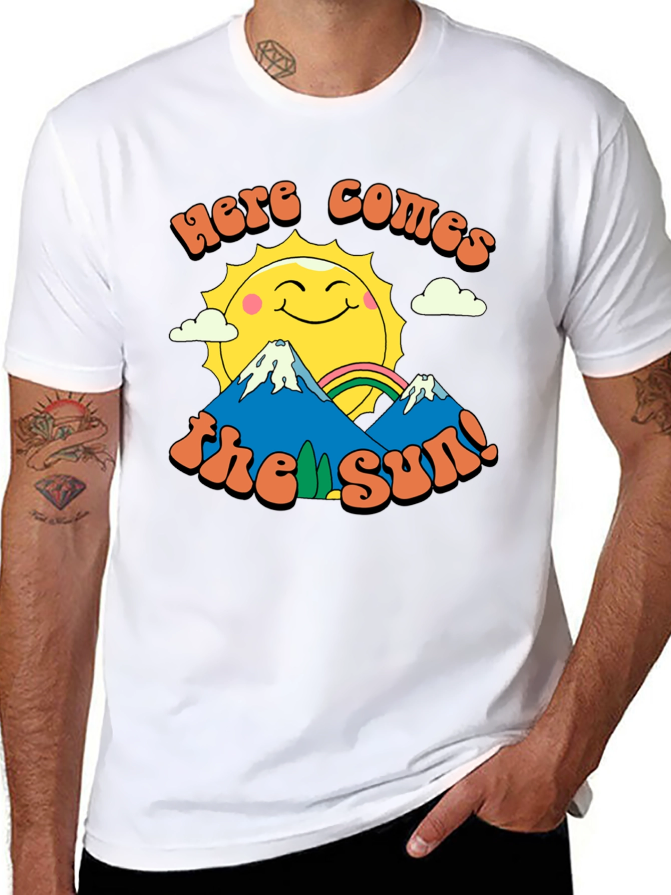Here Comes the Sun Graphic Tee - Retro Inspired