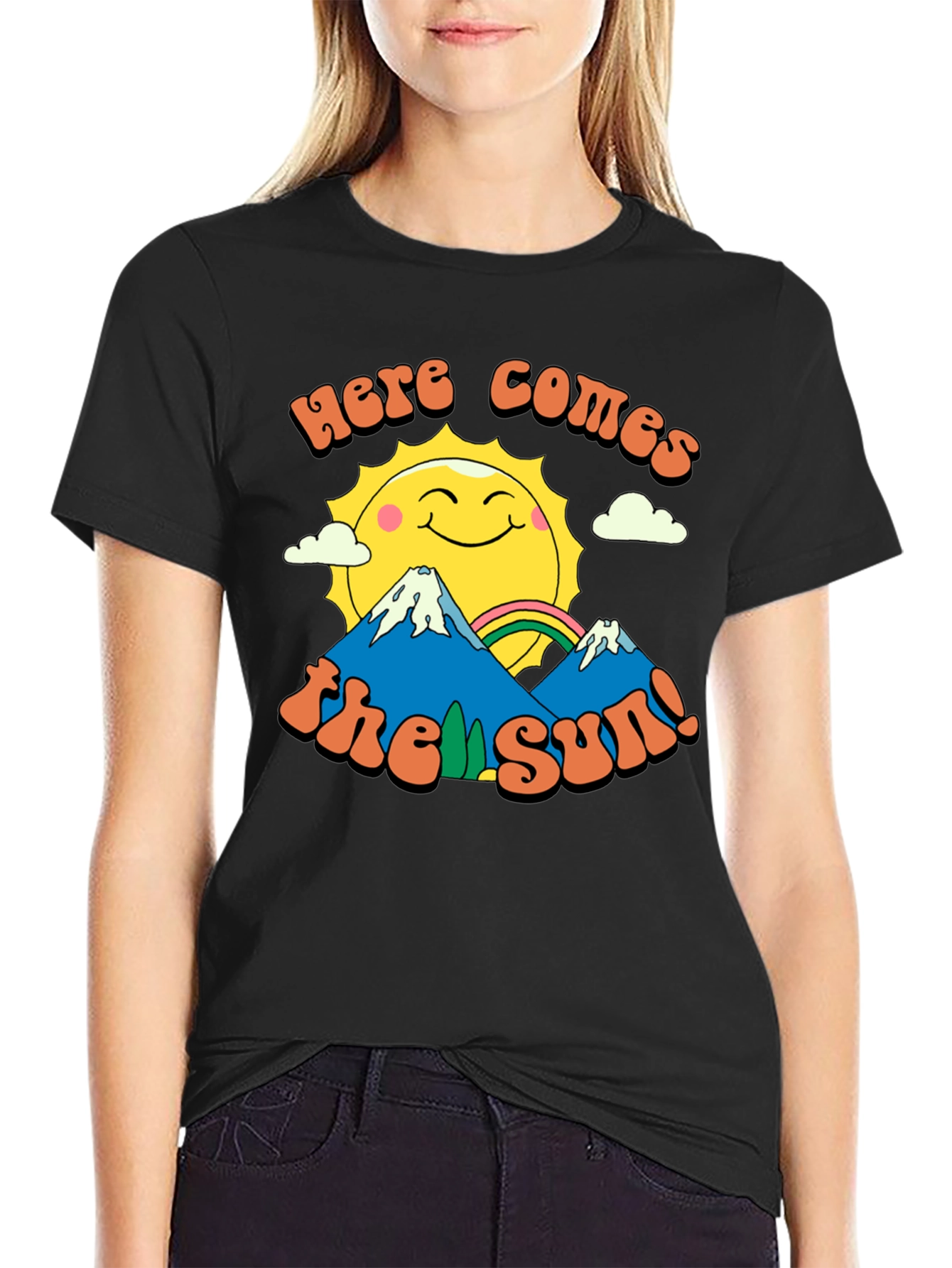 Here Comes the Sun Graphic Tee - Retro Inspired