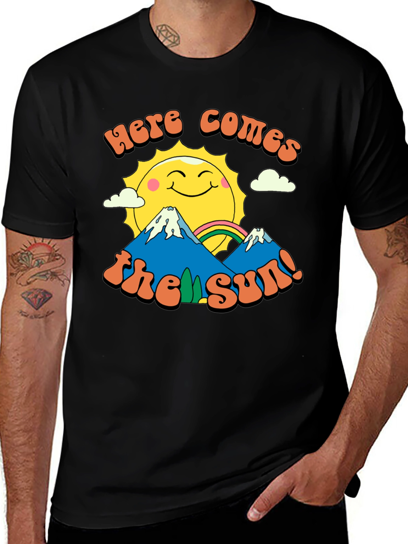 Here Comes the Sun Graphic Tee - Retro Inspired