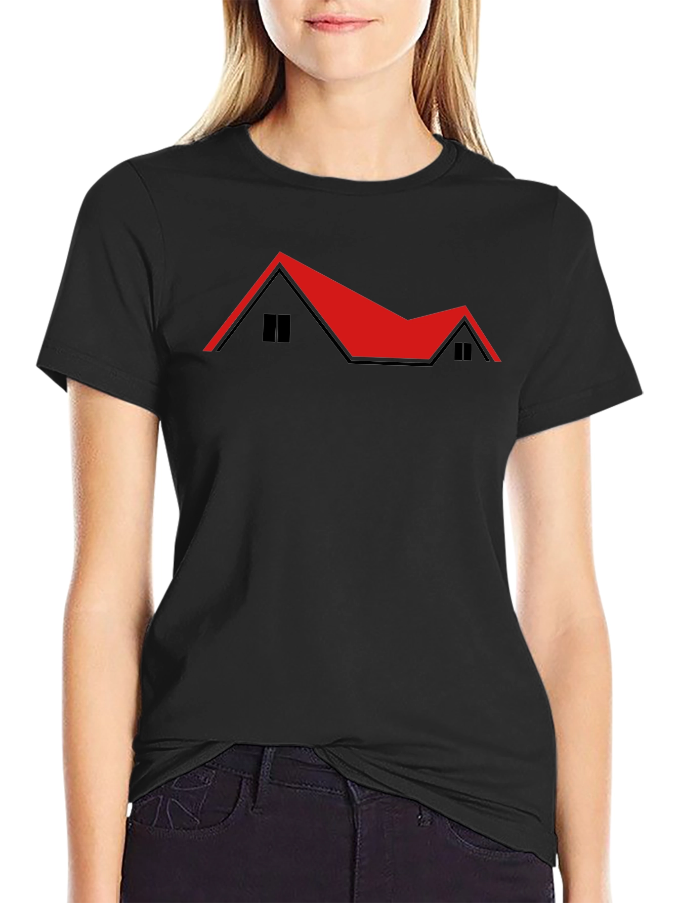 Red Roof House T-Shirt - Unique Design