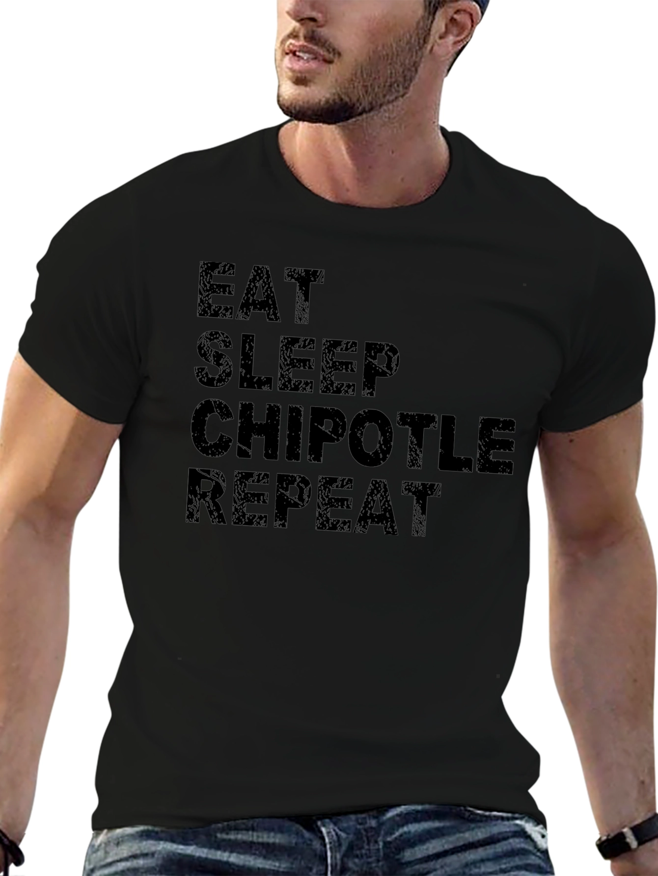 Eat Sleep Chipotle Repeat Graphic Tee