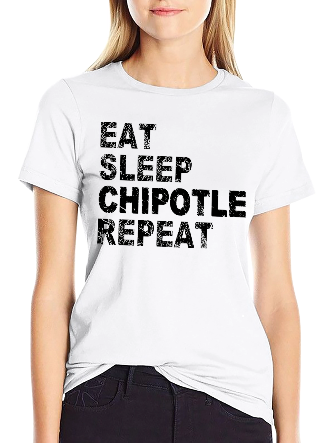 Eat Sleep Chipotle Repeat Graphic Tee
