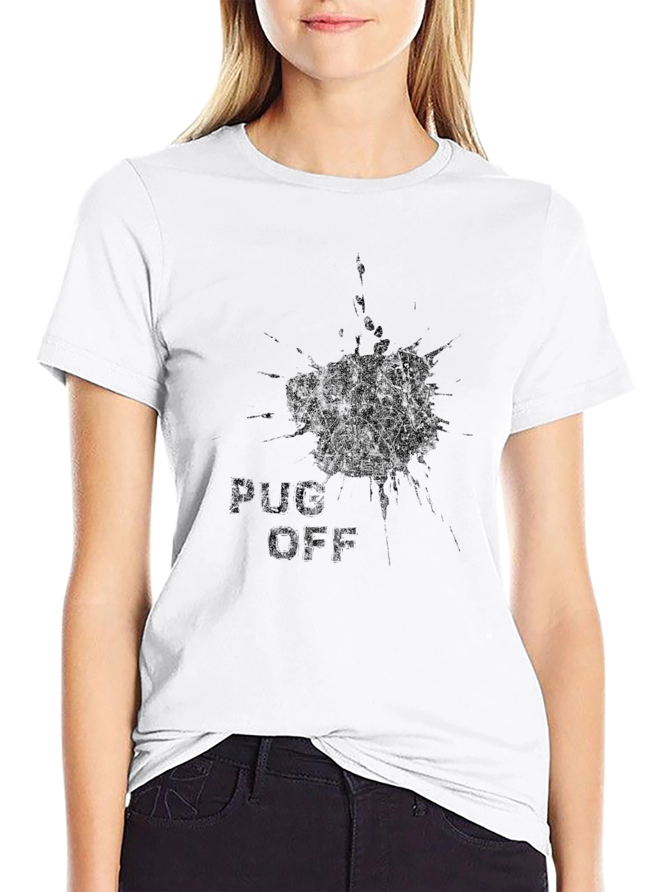 Pug Off Graphic Tee - Black T-Shirt