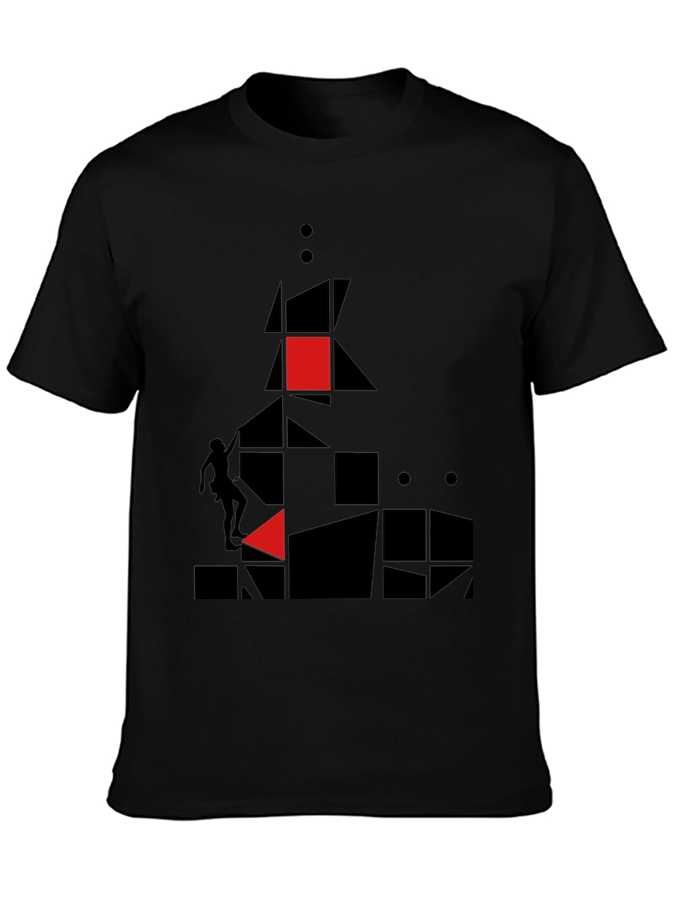 Geometric Climb Black T-Shirt