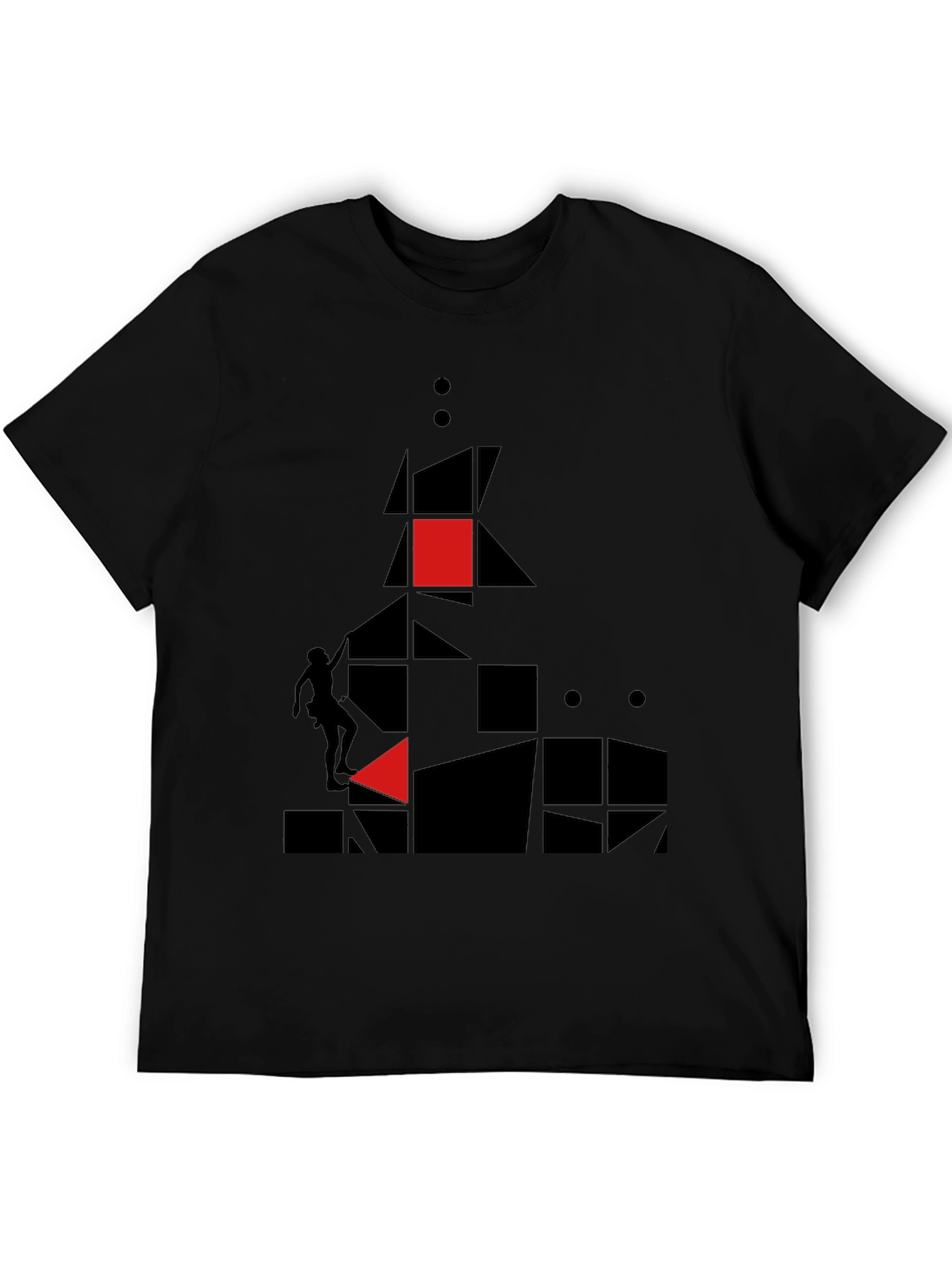 Geometric Climb Black T-Shirt