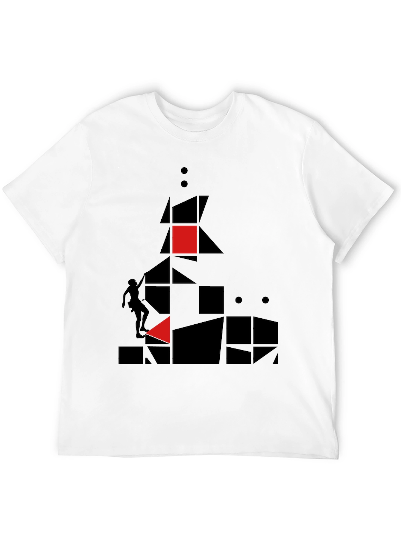 Geometric Climb Black T-Shirt