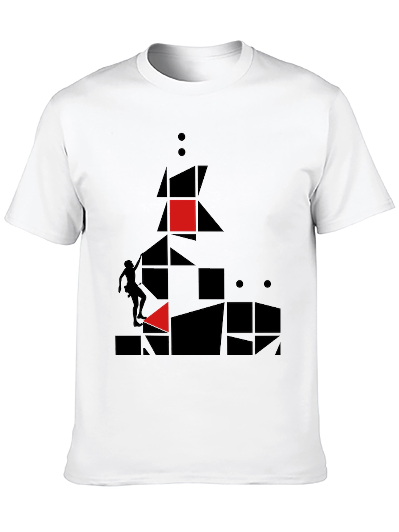 Geometric Climb Black T-Shirt