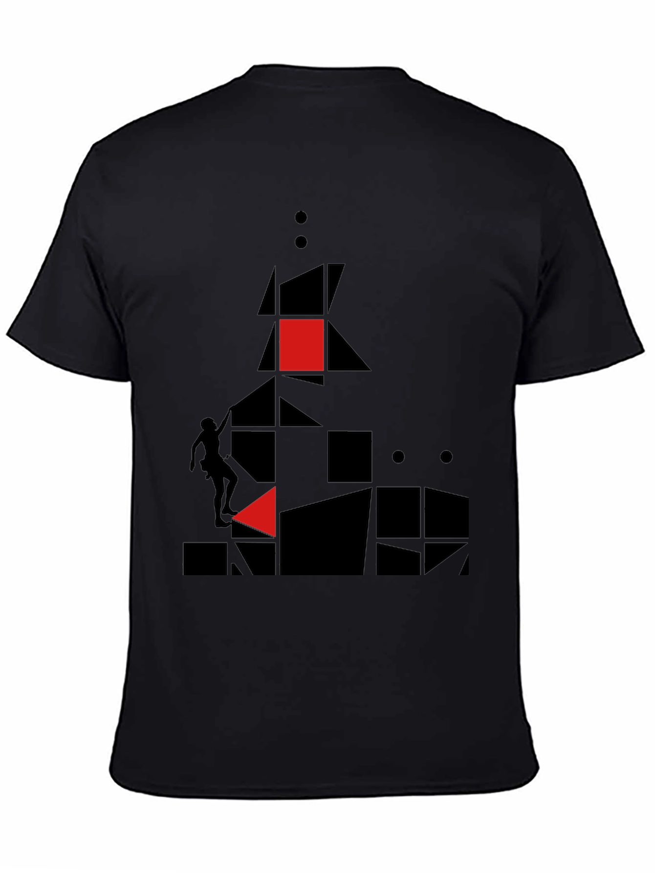 Geometric Climb Black T-Shirt