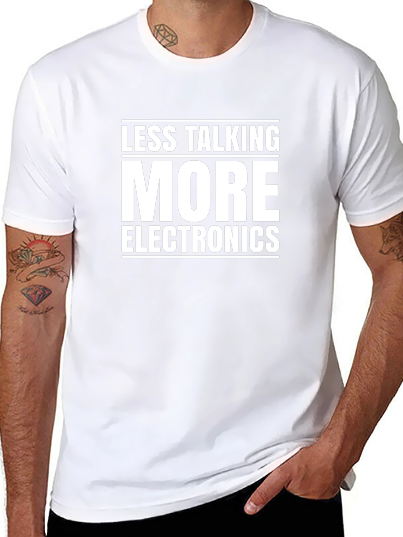 Less Talking More Electronics Graphic T-Shirt