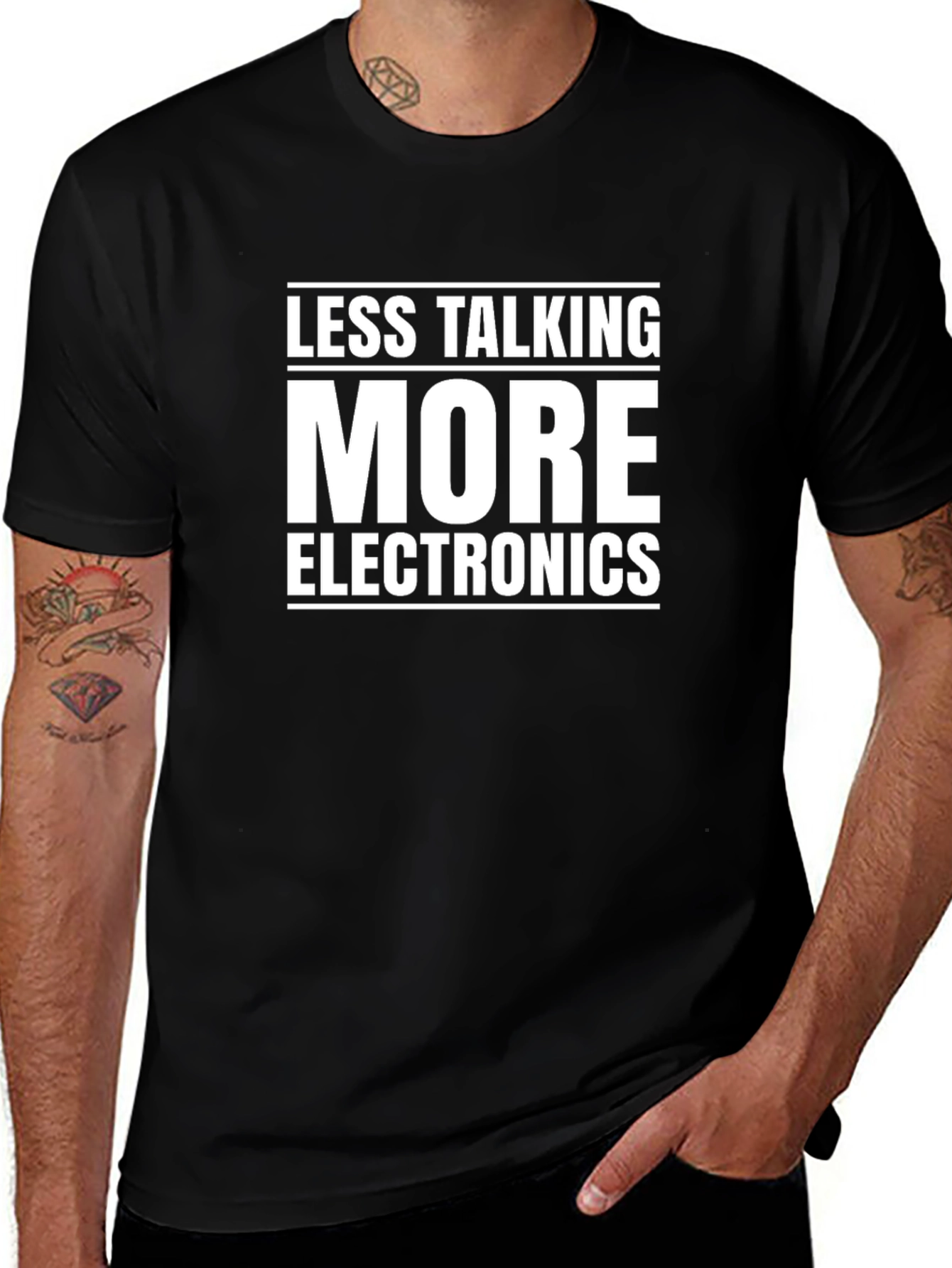 Less Talking More Electronics Graphic T-Shirt