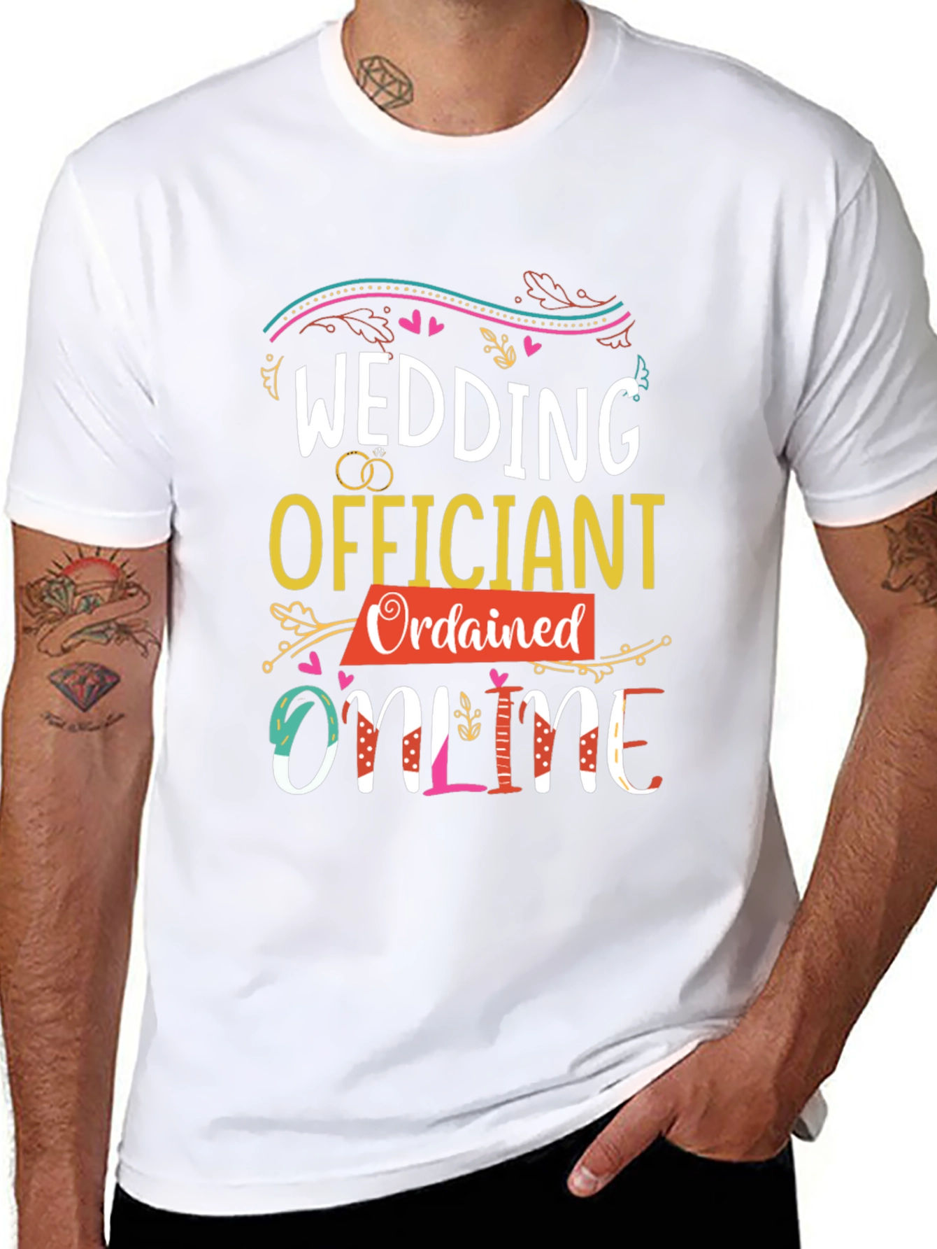 Wedding Officiant Ordained Online Graphic Tee