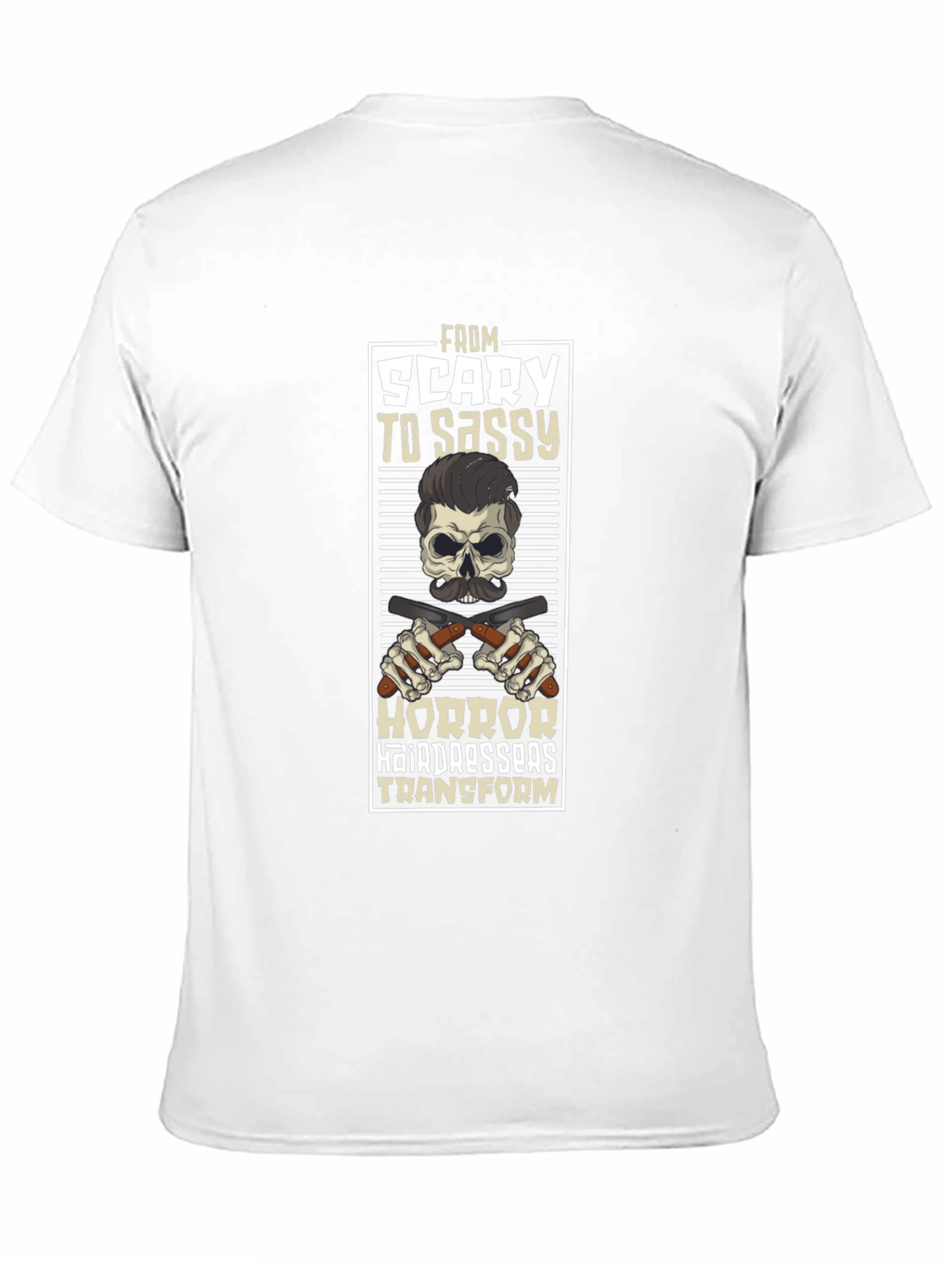 Scary to Sassy Horror Barber T-Shirt