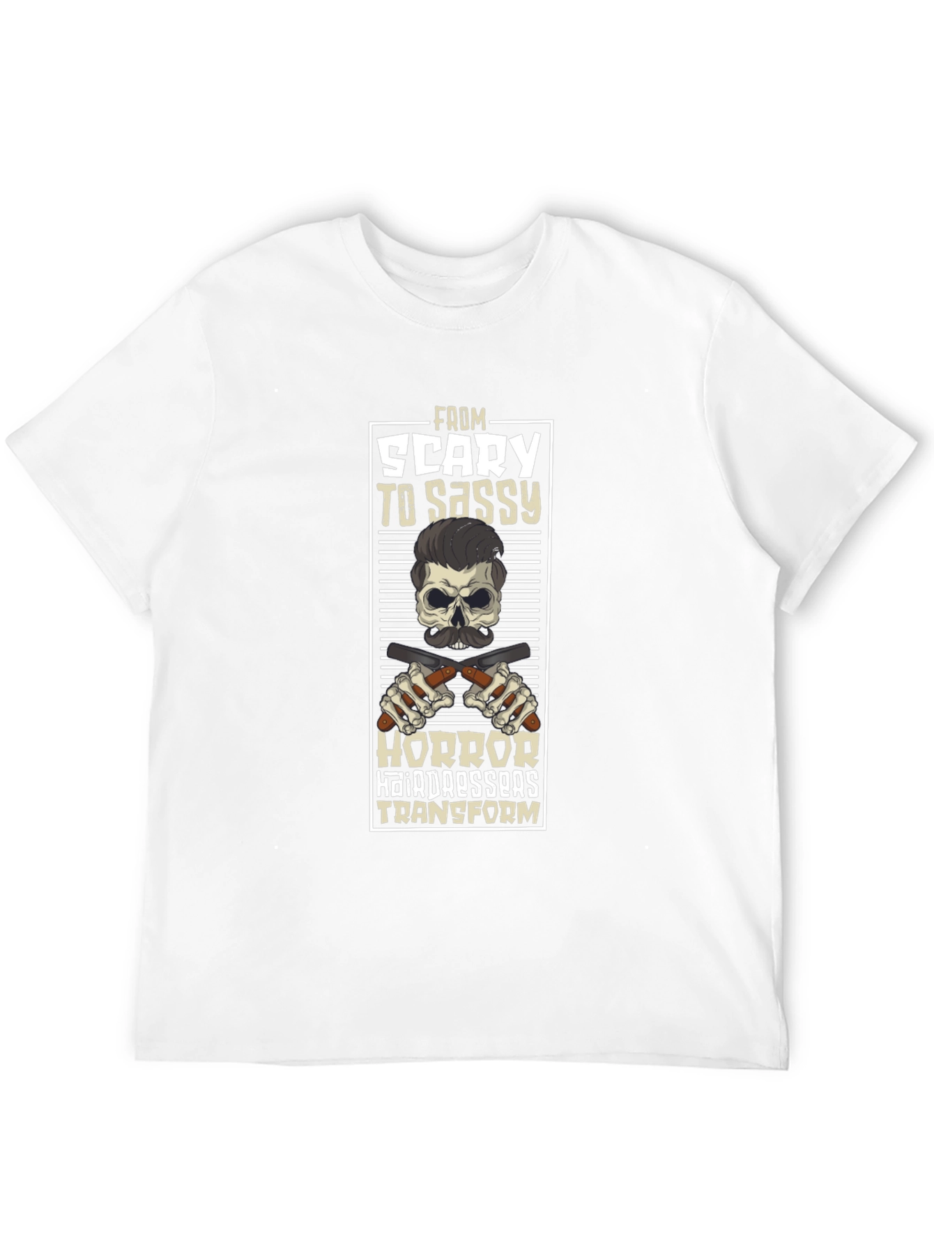 Scary to Sassy Horror Barber T-Shirt