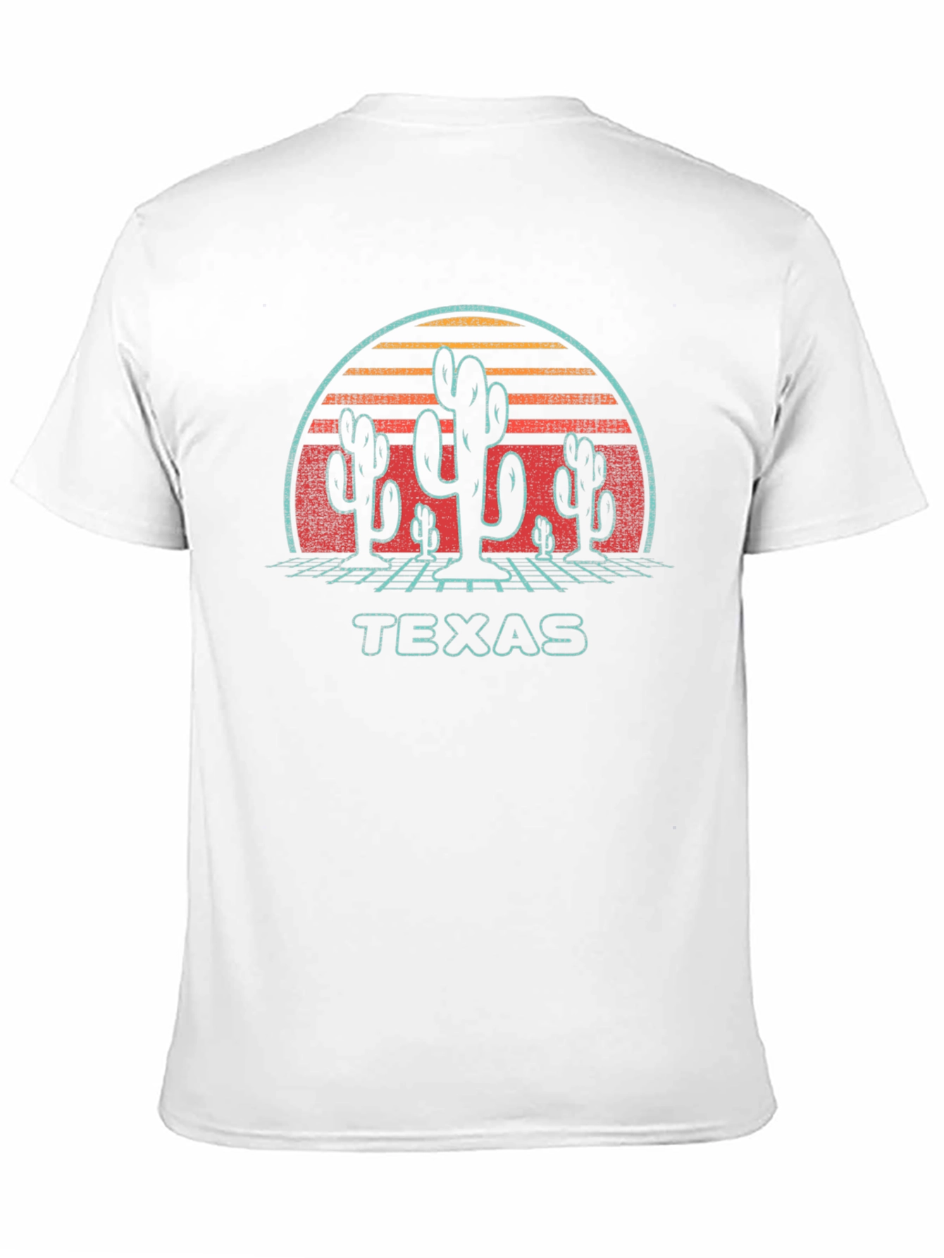 Texas Cactus Retro Graphic T-Shirt
