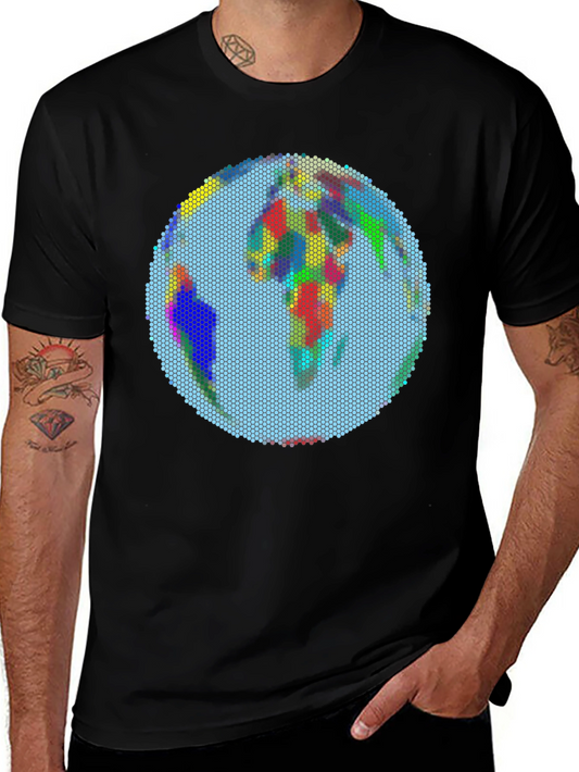 Pixelated Earth Graphic Tee