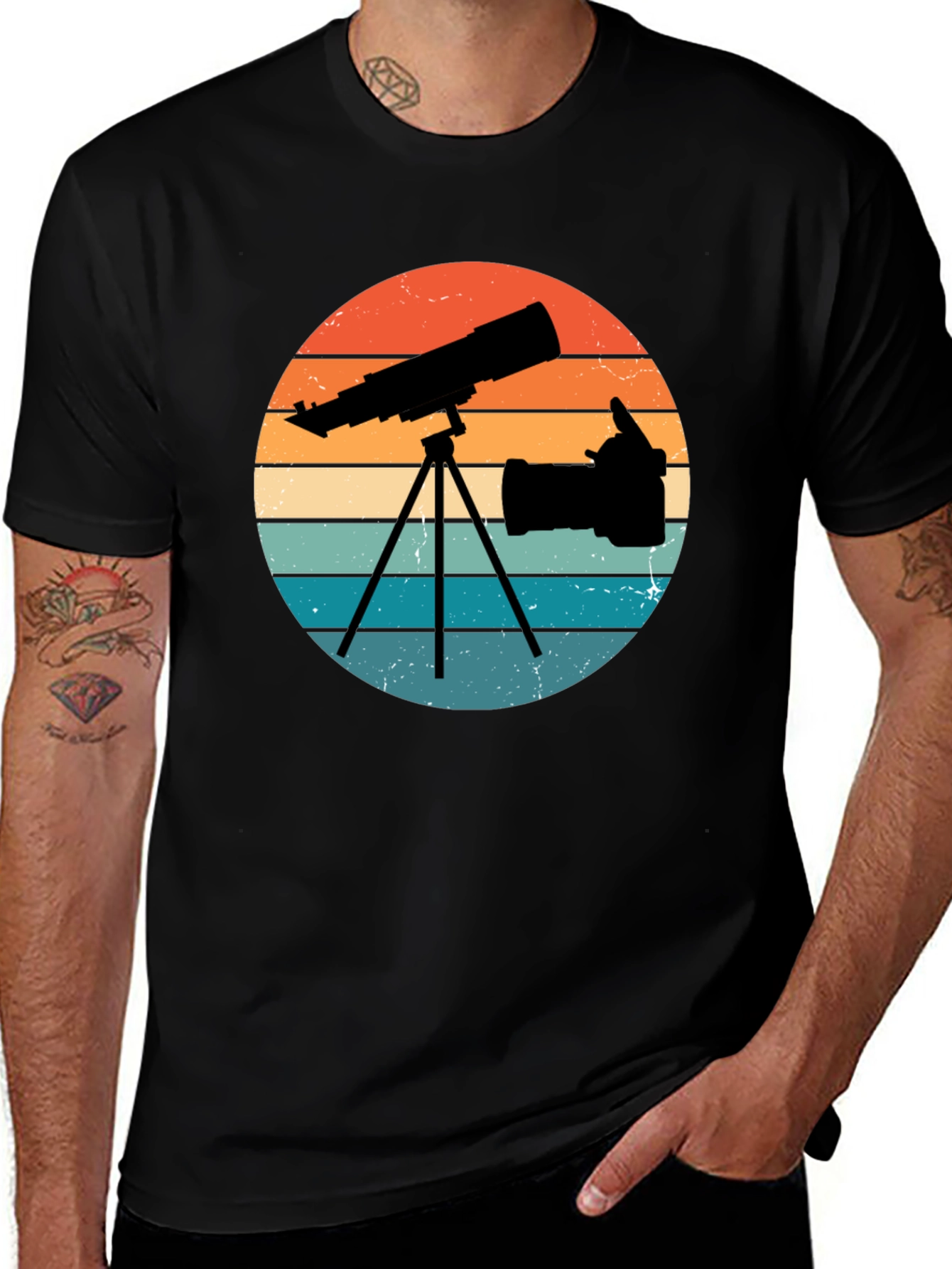 Astronomy Telescope Sunset T-Shirt