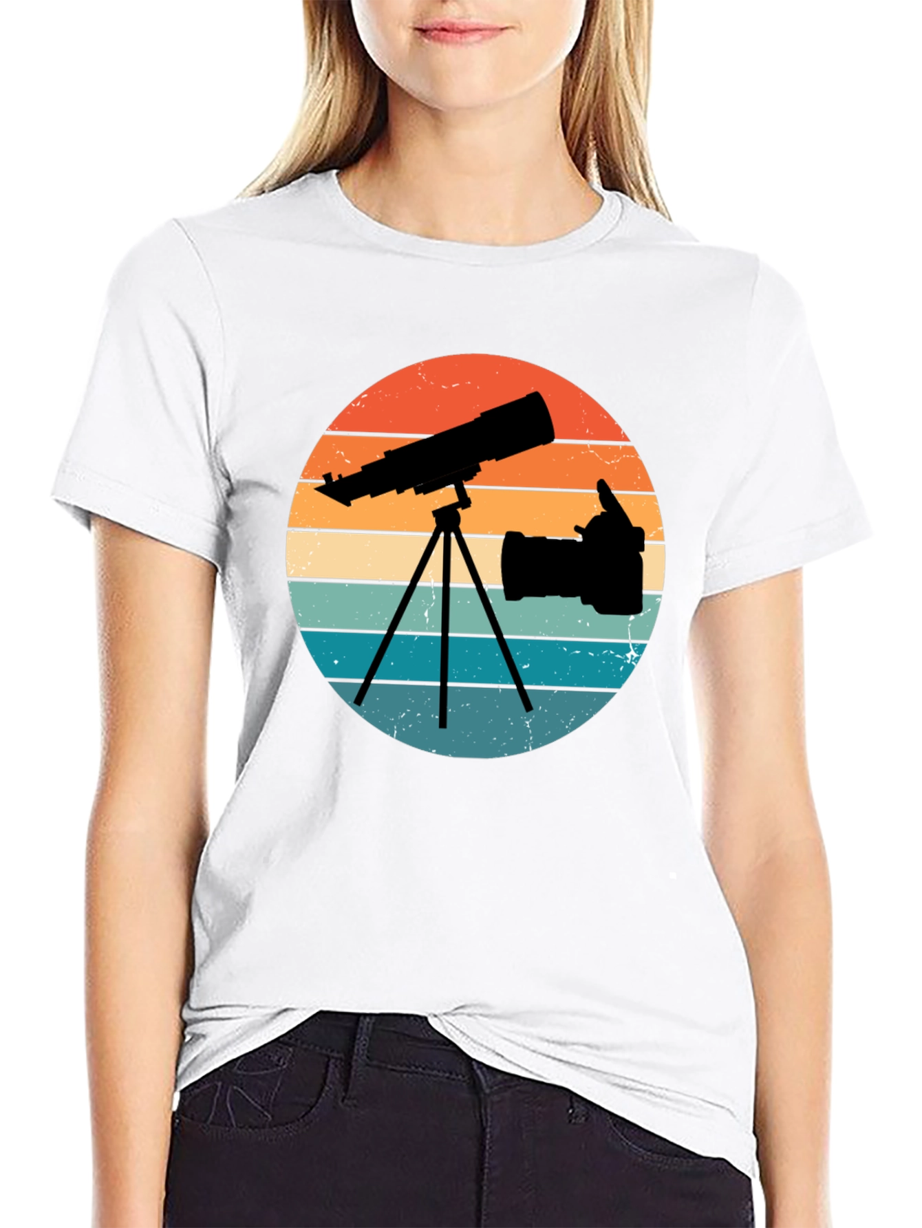 Astronomy Telescope Sunset T-Shirt