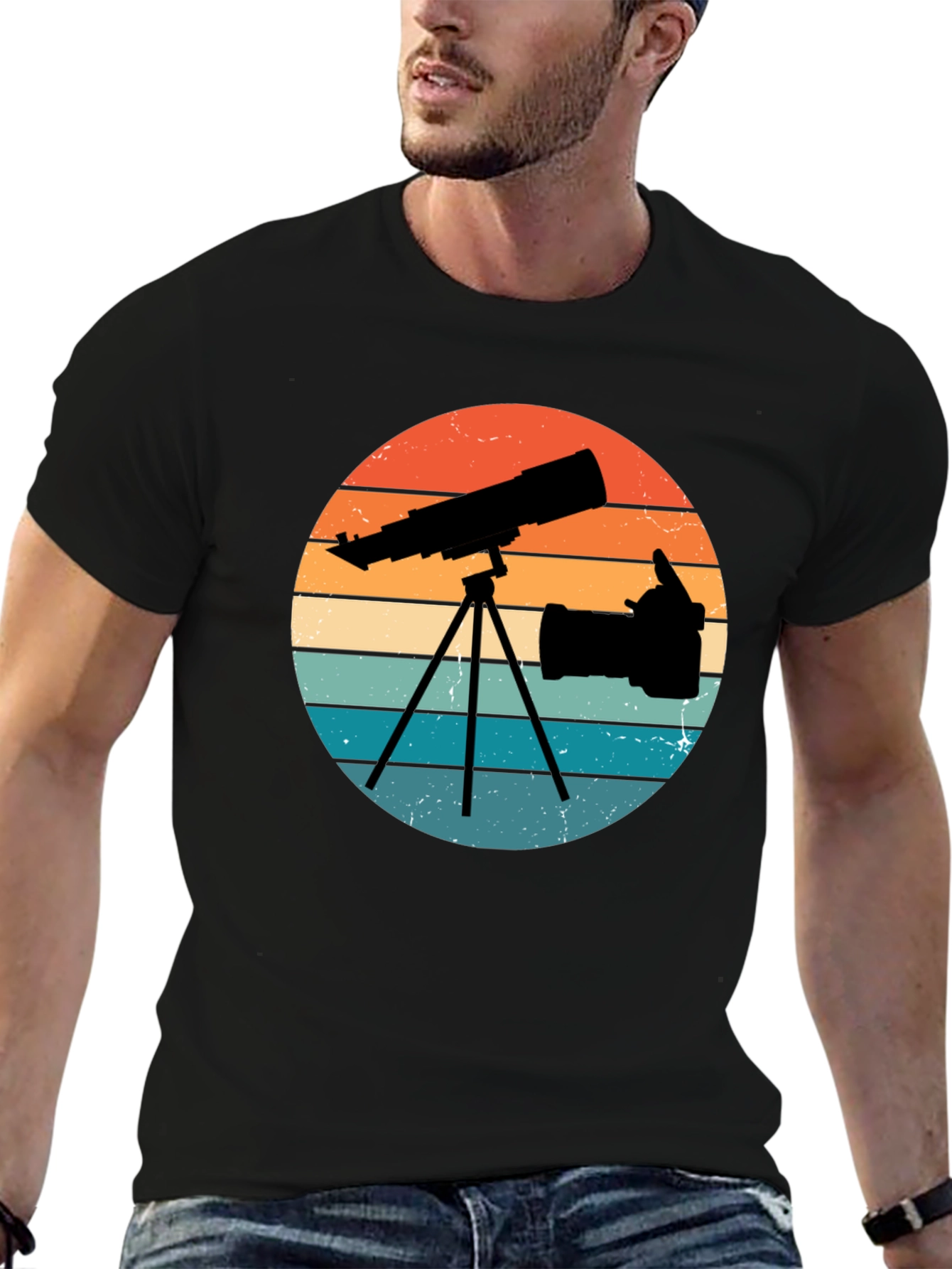 Astronomy Telescope Sunset T-Shirt