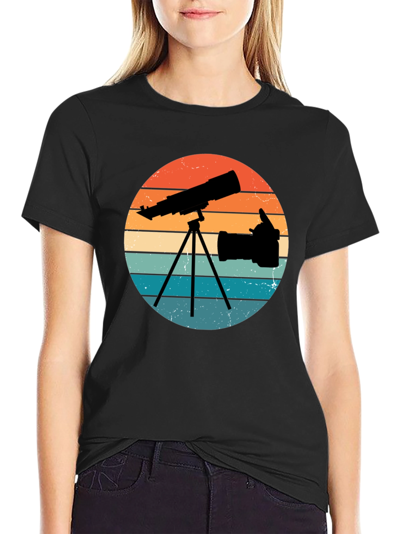 Astronomy Telescope Sunset T-Shirt
