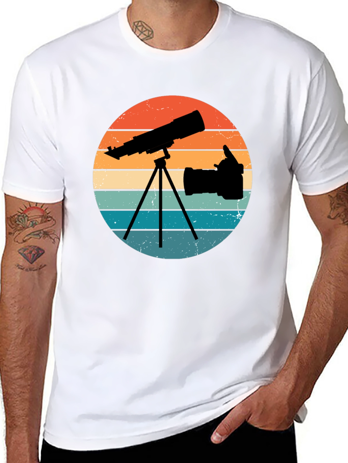 Astronomy Telescope Sunset T-Shirt