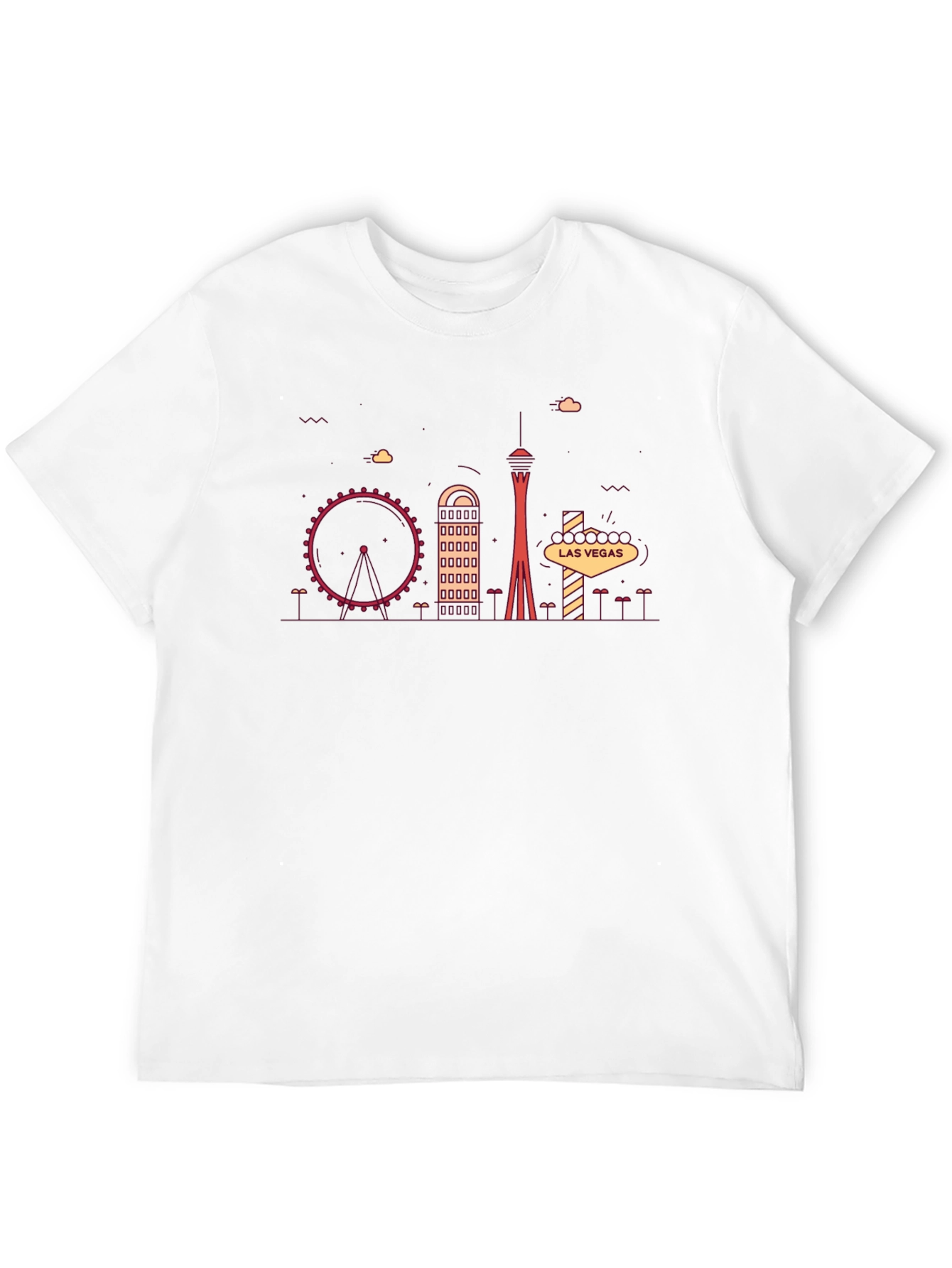 Las Vegas Skyline Graphic Print T-Shirt