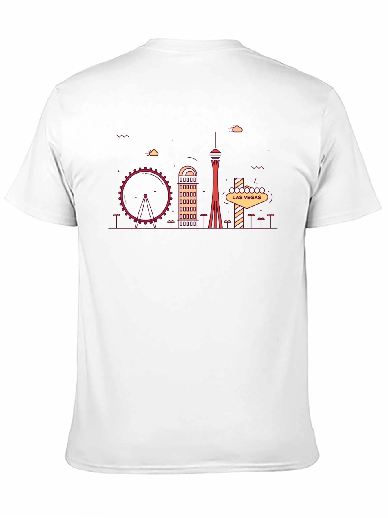 Las Vegas Skyline Graphic Print T-Shirt