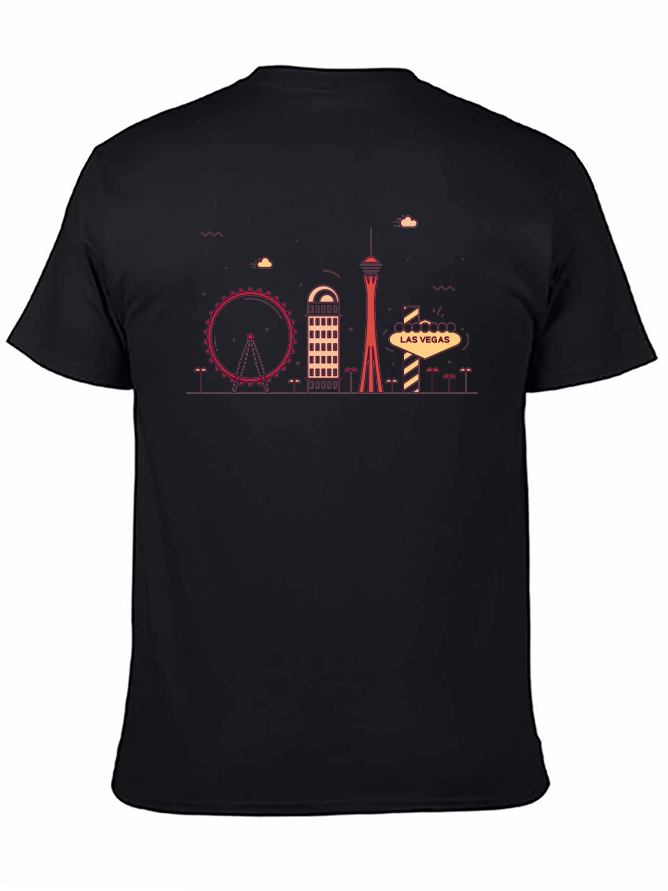 Las Vegas Skyline Graphic Print T-Shirt