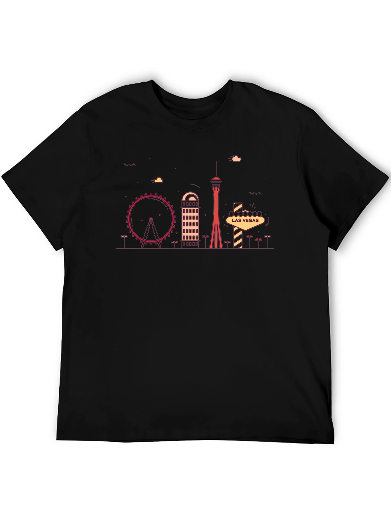 Las Vegas Skyline Graphic Print T-Shirt