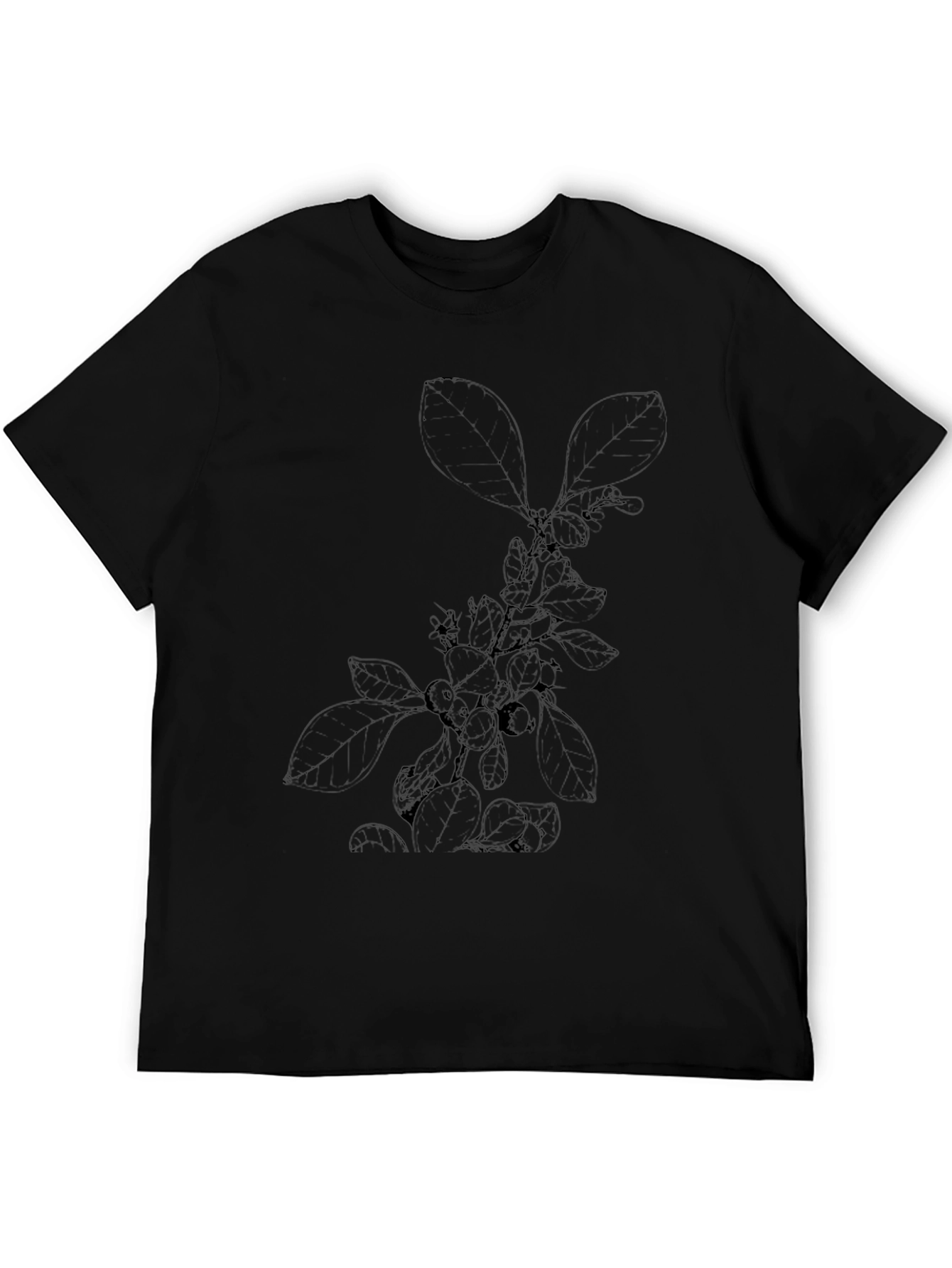 Botanical Sketch Black T-Shirt