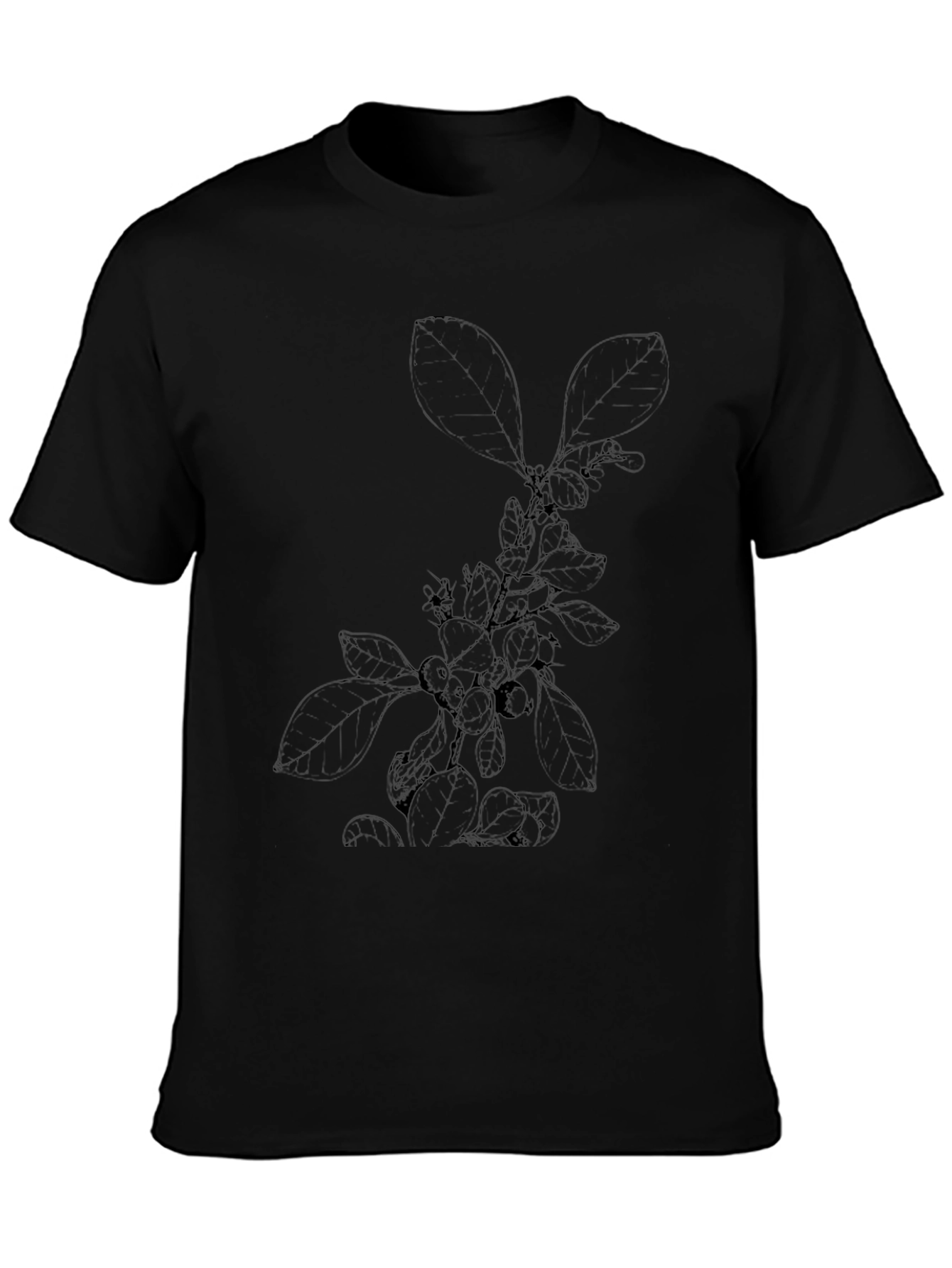 Botanical Sketch Black T-Shirt