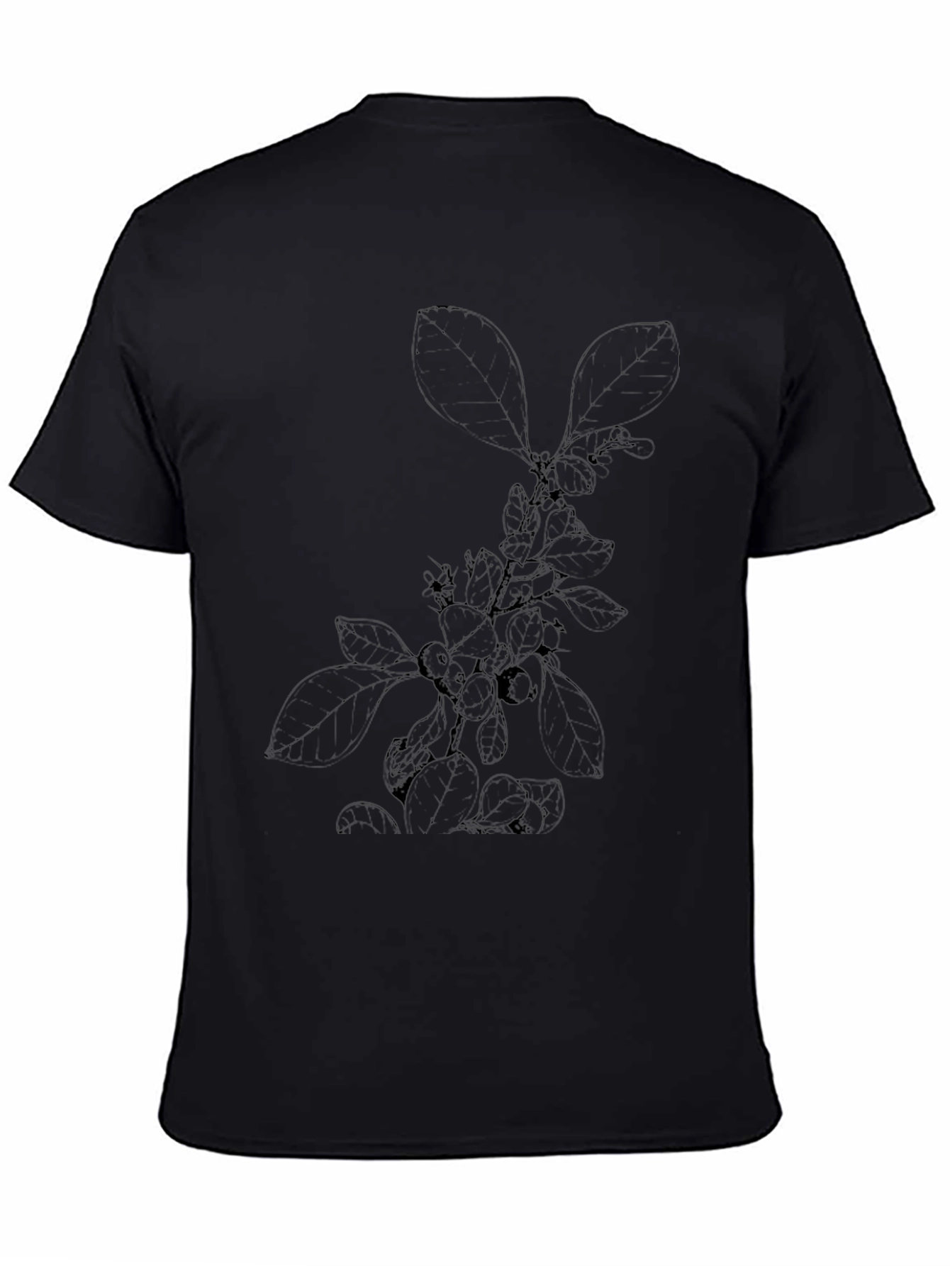 Botanical Sketch Black T-Shirt