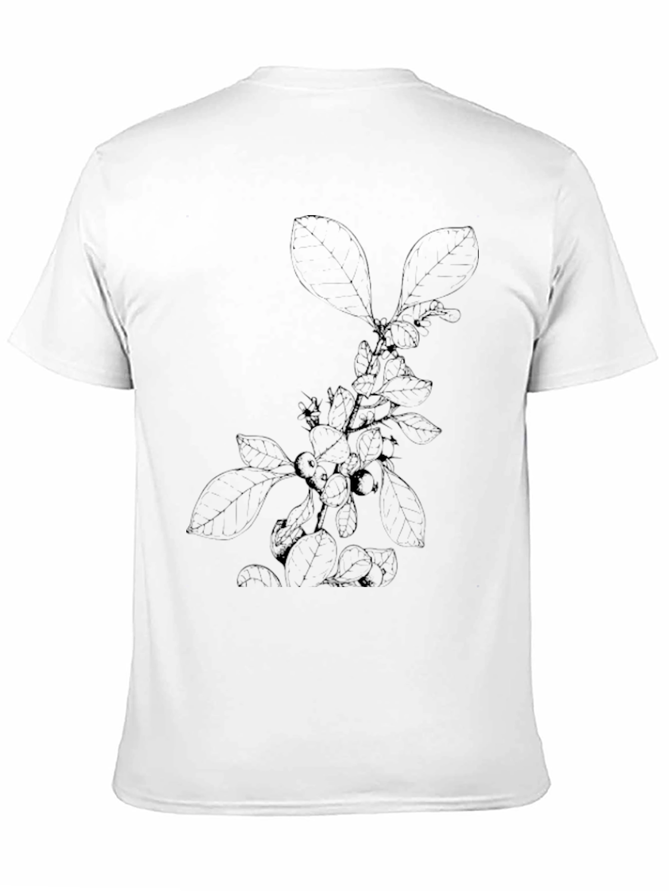 Botanical Sketch Black T-Shirt