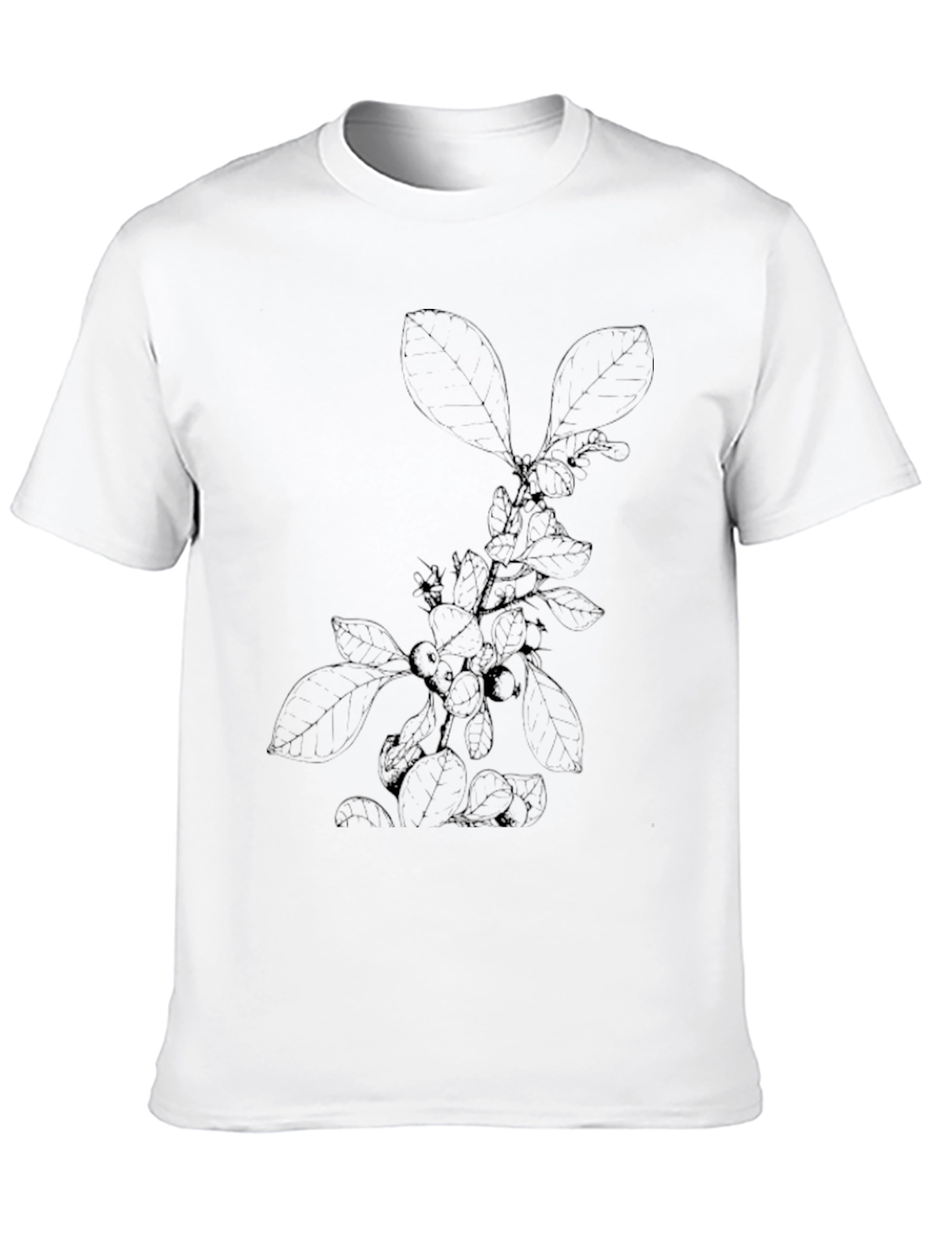 Botanical Sketch Black T-Shirt