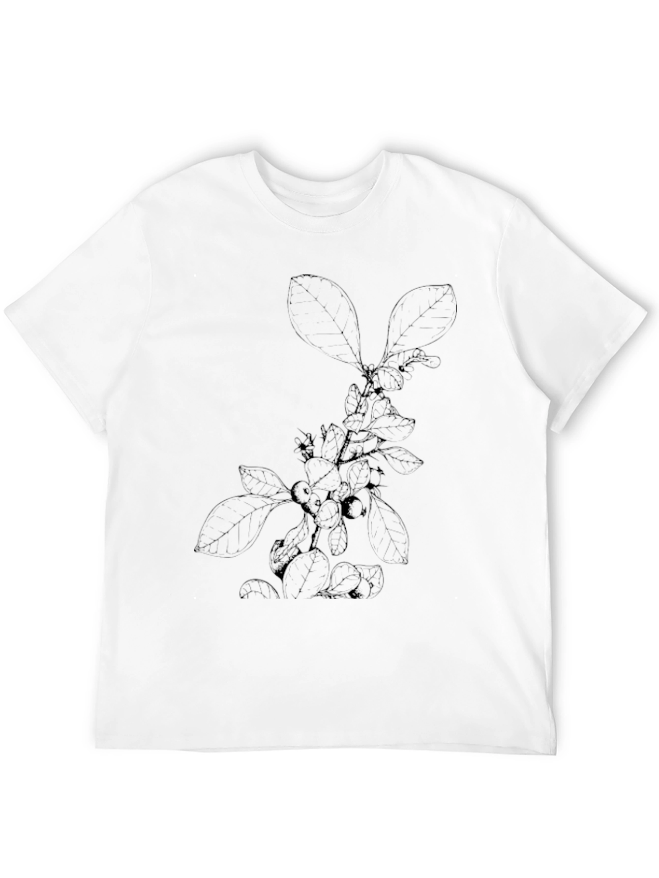 Botanical Sketch Black T-Shirt
