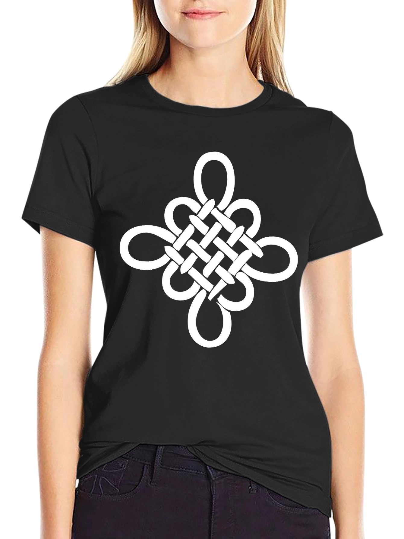 Endless Knot Graphic Tee - Unisex Black T-Shirt