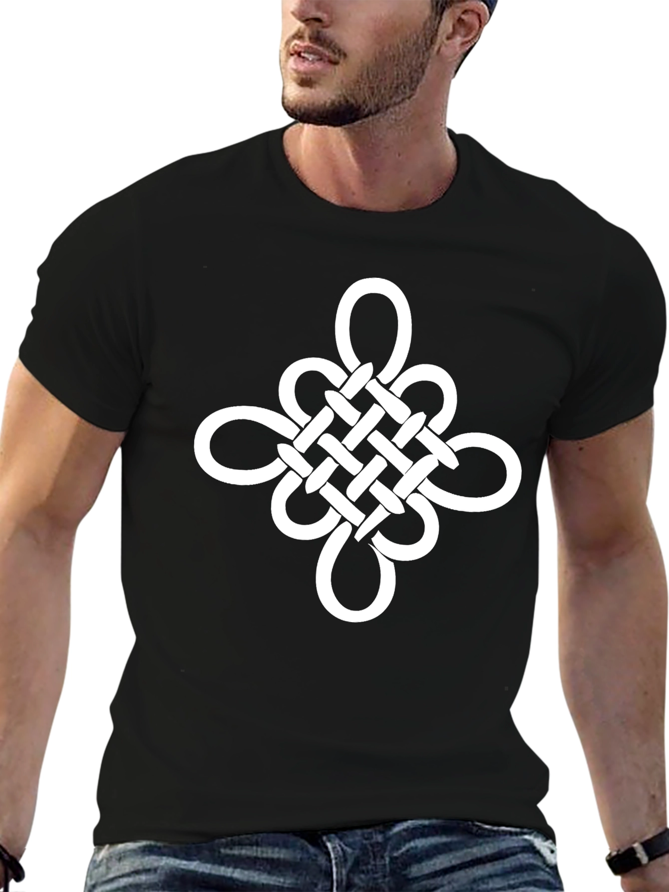 Endless Knot Graphic Tee - Unisex Black T-Shirt