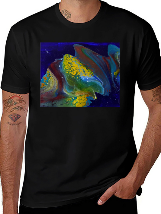 Abstract Fluid Art Graphic T-Shirt