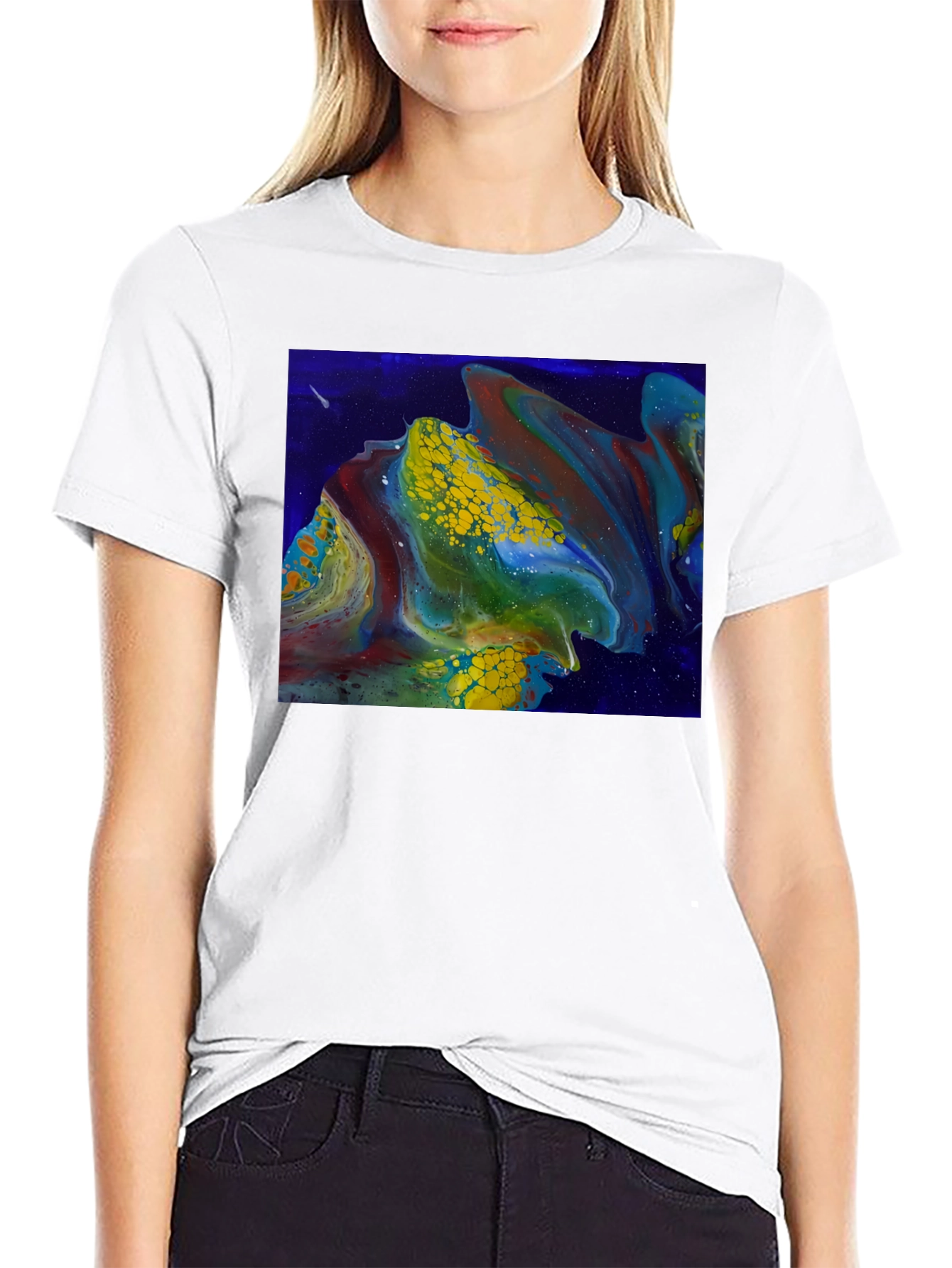 Abstract Fluid Art Graphic T-Shirt