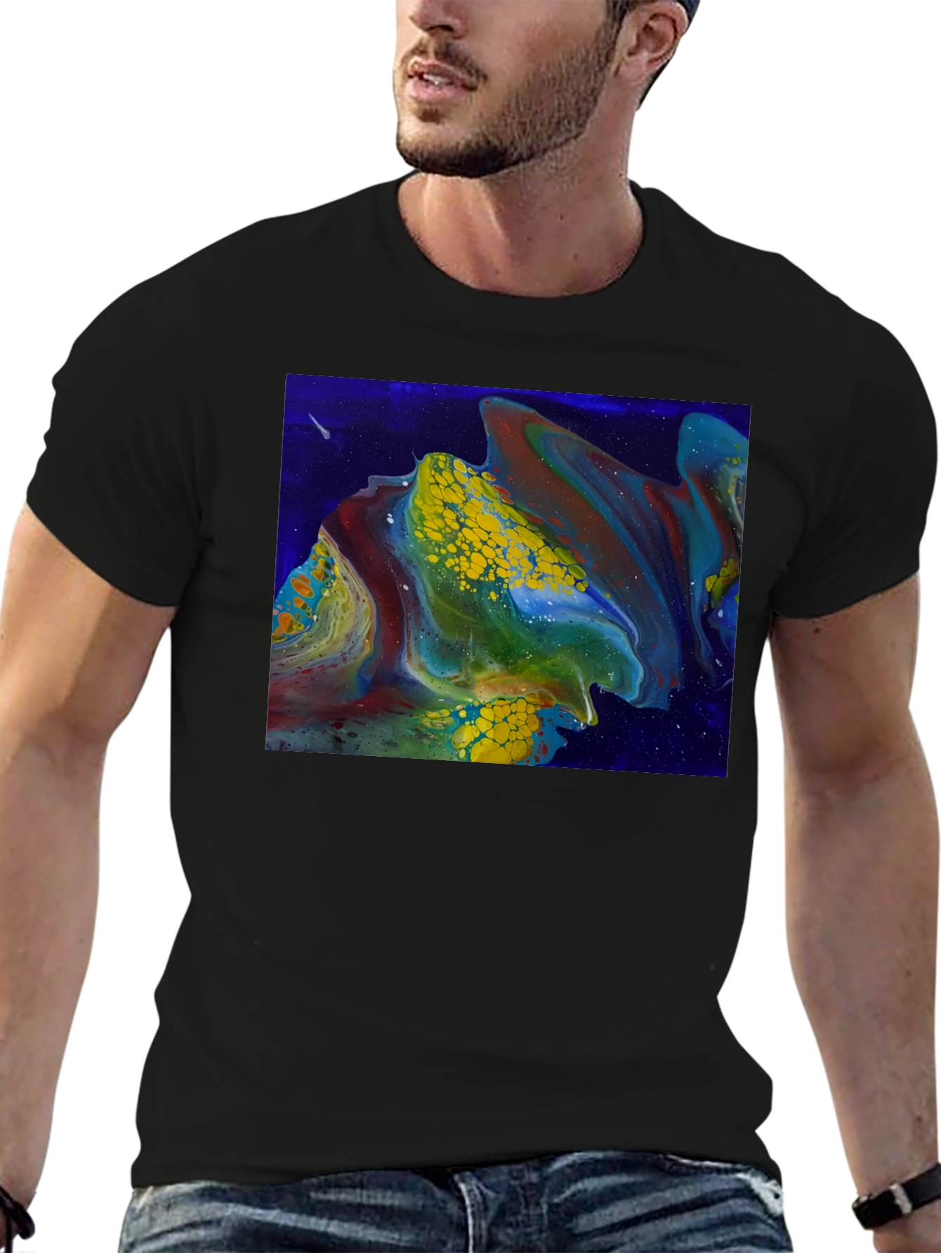 Abstract Fluid Art Graphic T-Shirt