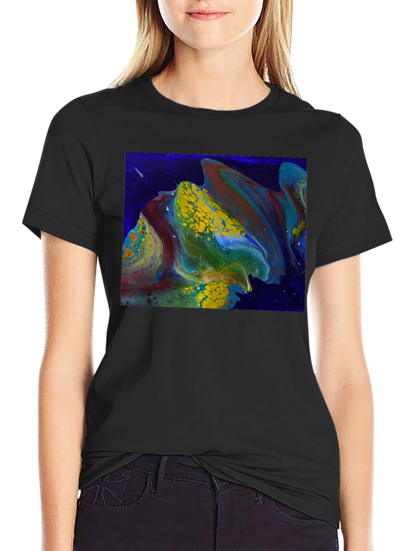 Abstract Fluid Art Graphic T-Shirt