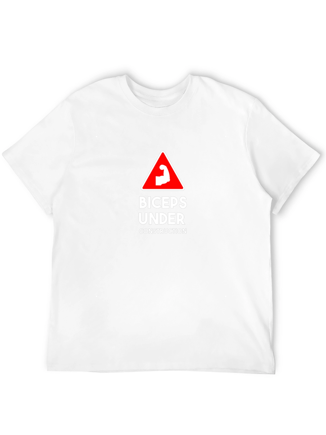 Biceps Under Construction Graphic Tee - Black