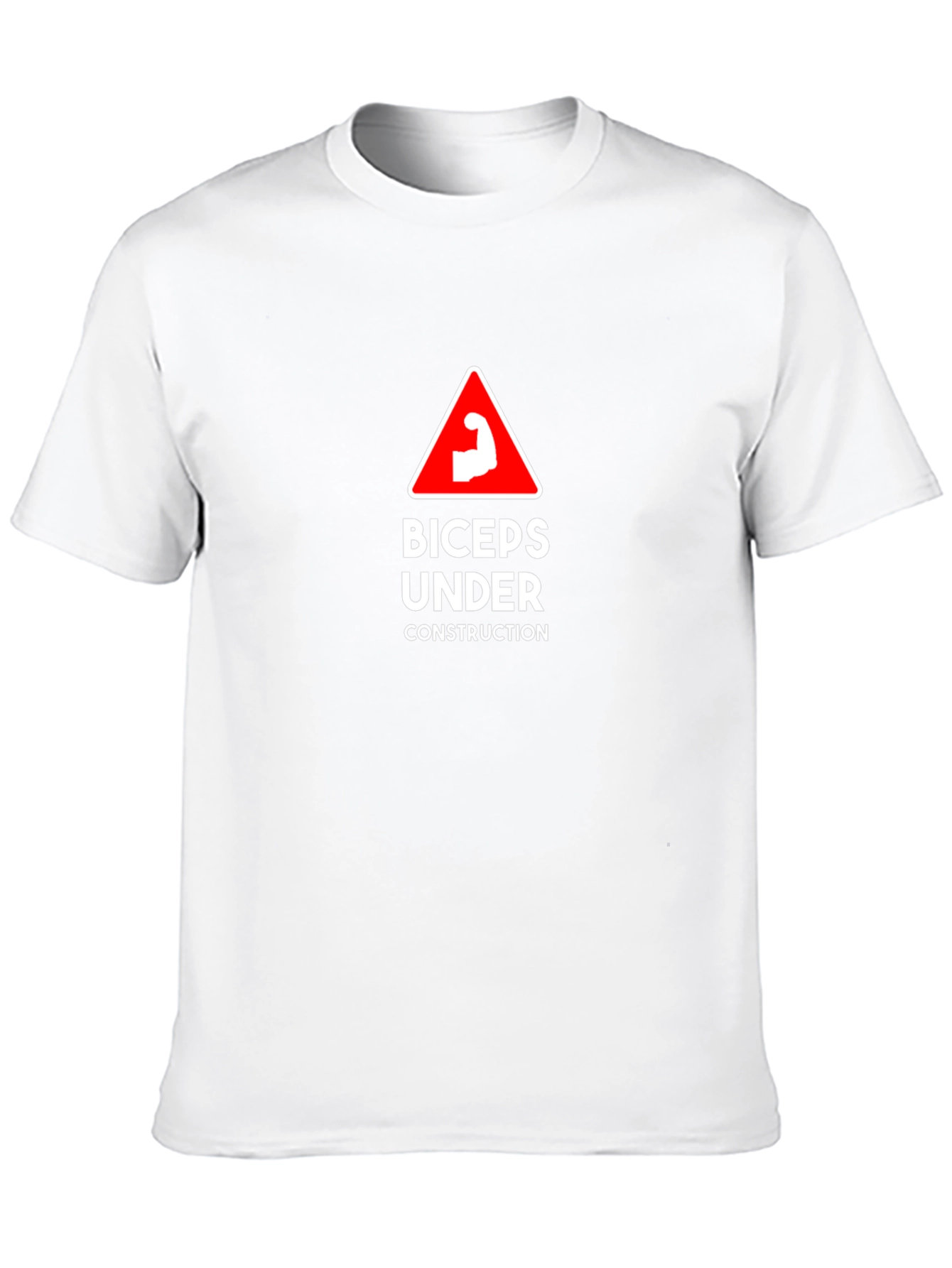 Biceps Under Construction Graphic Tee - Black
