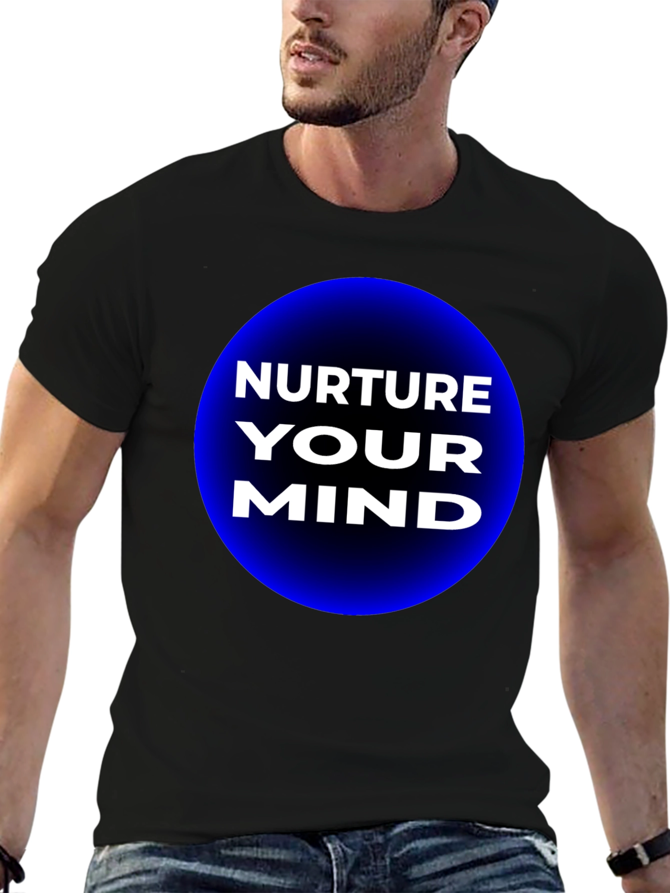 Nurture Your Mind T-Shirt - Black Graphic Tee
