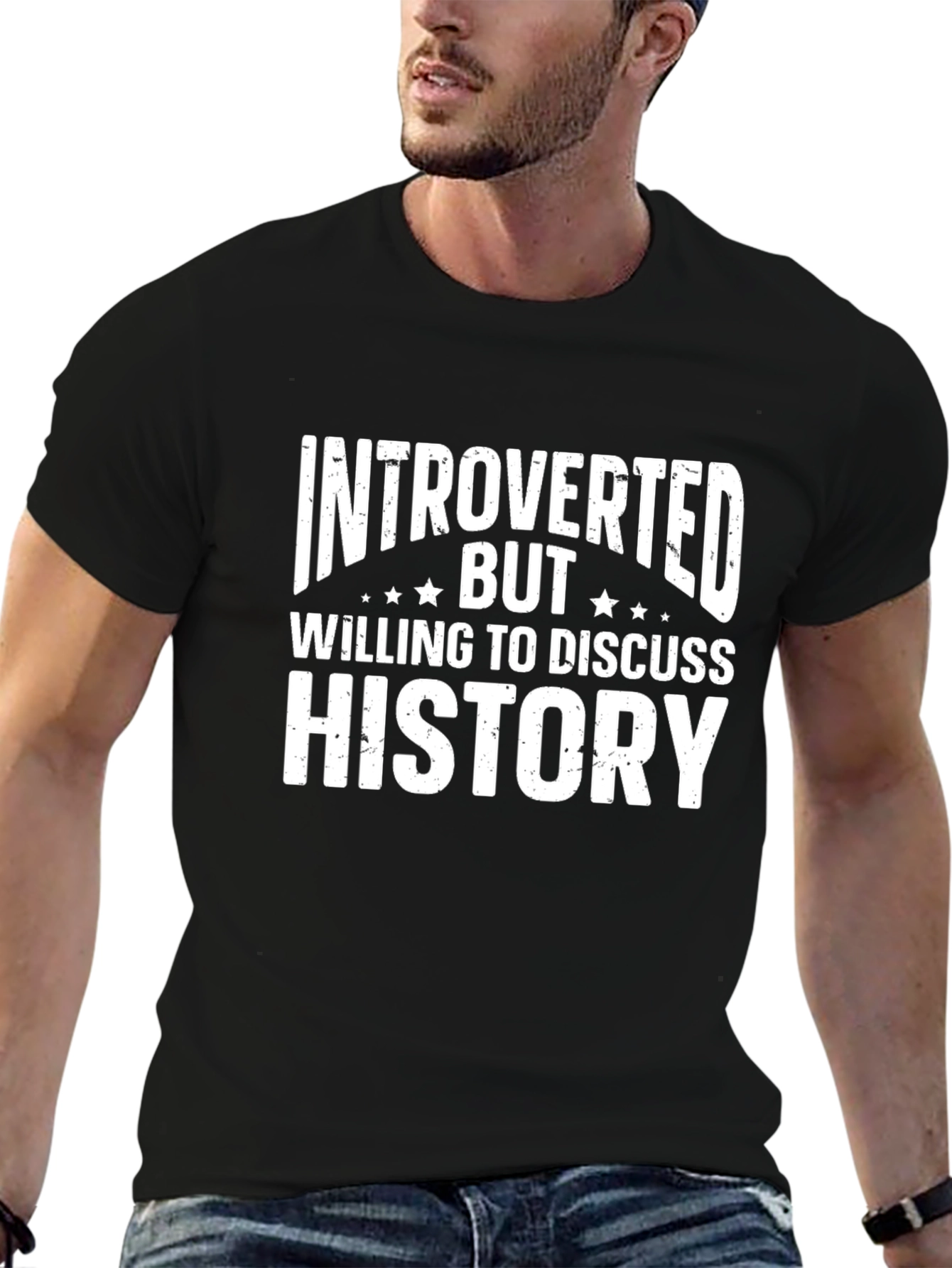 Introverted History Buff T-Shirt - Black