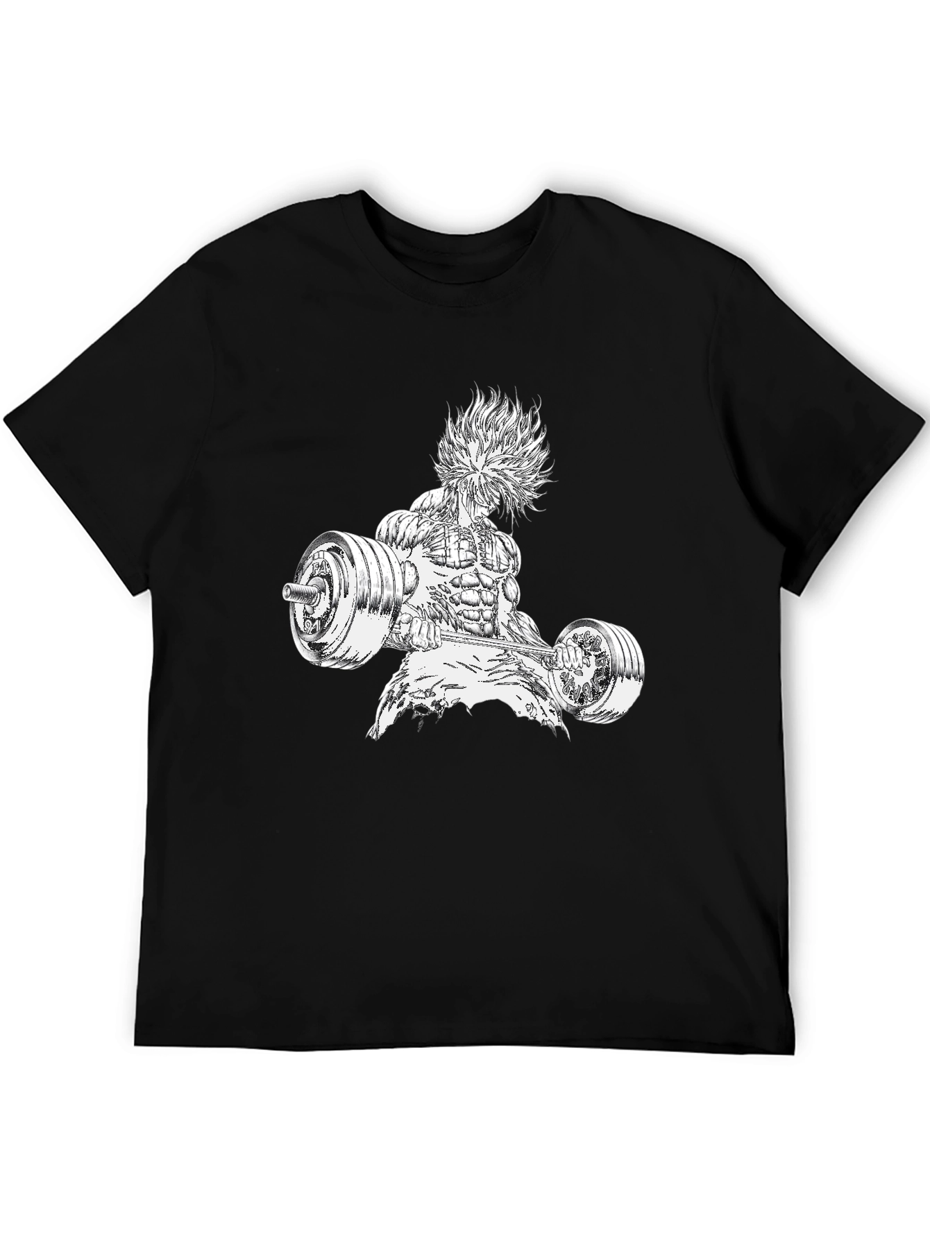 Graphic Print T-Shirt with Bodybuilder Design