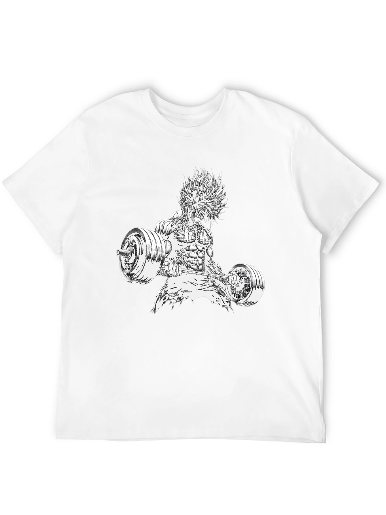 Graphic Print T-Shirt with Bodybuilder Design